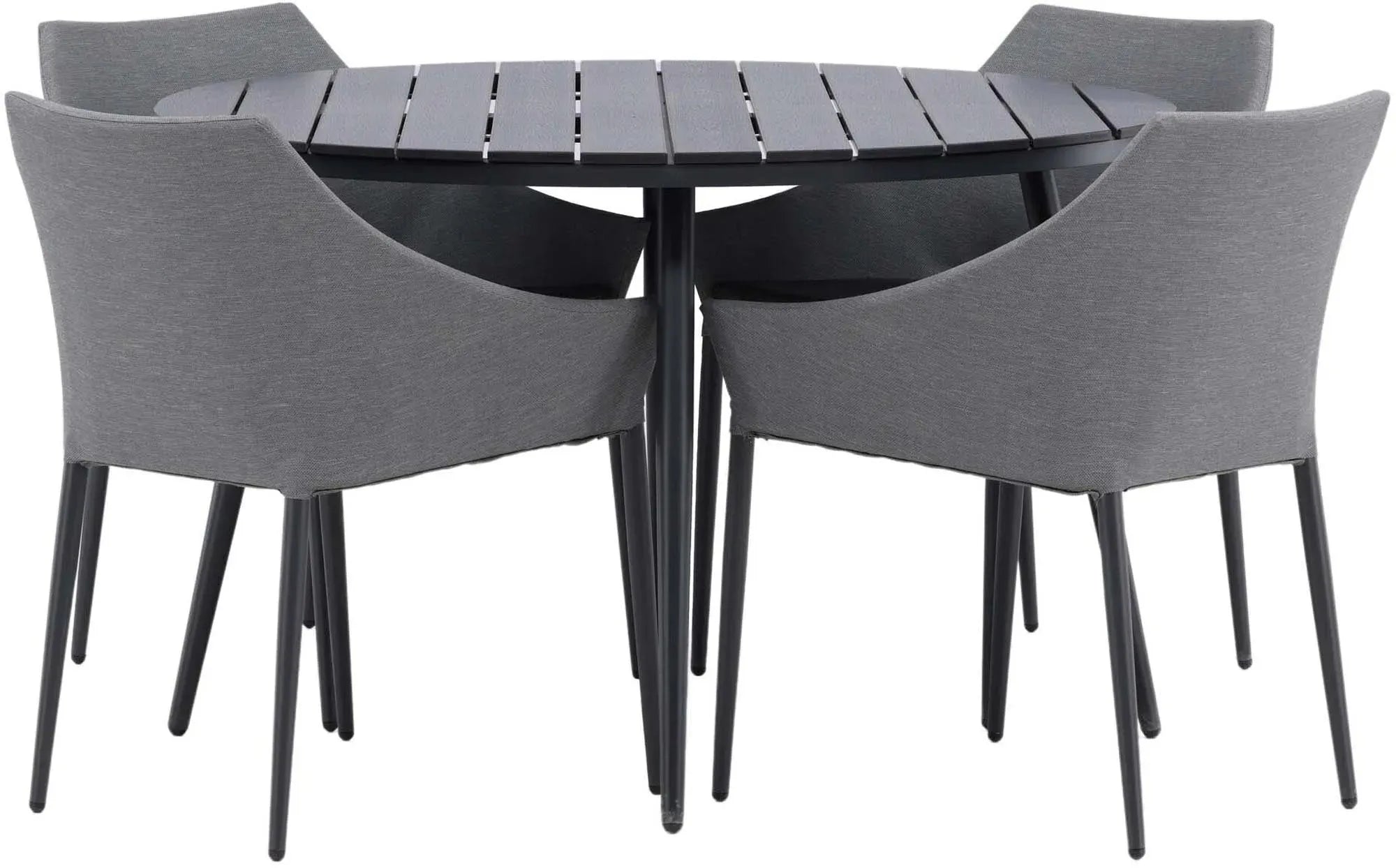 Break Outdoor-Tischset + Spoga ⌀120cm/4St. - KAQTU Design