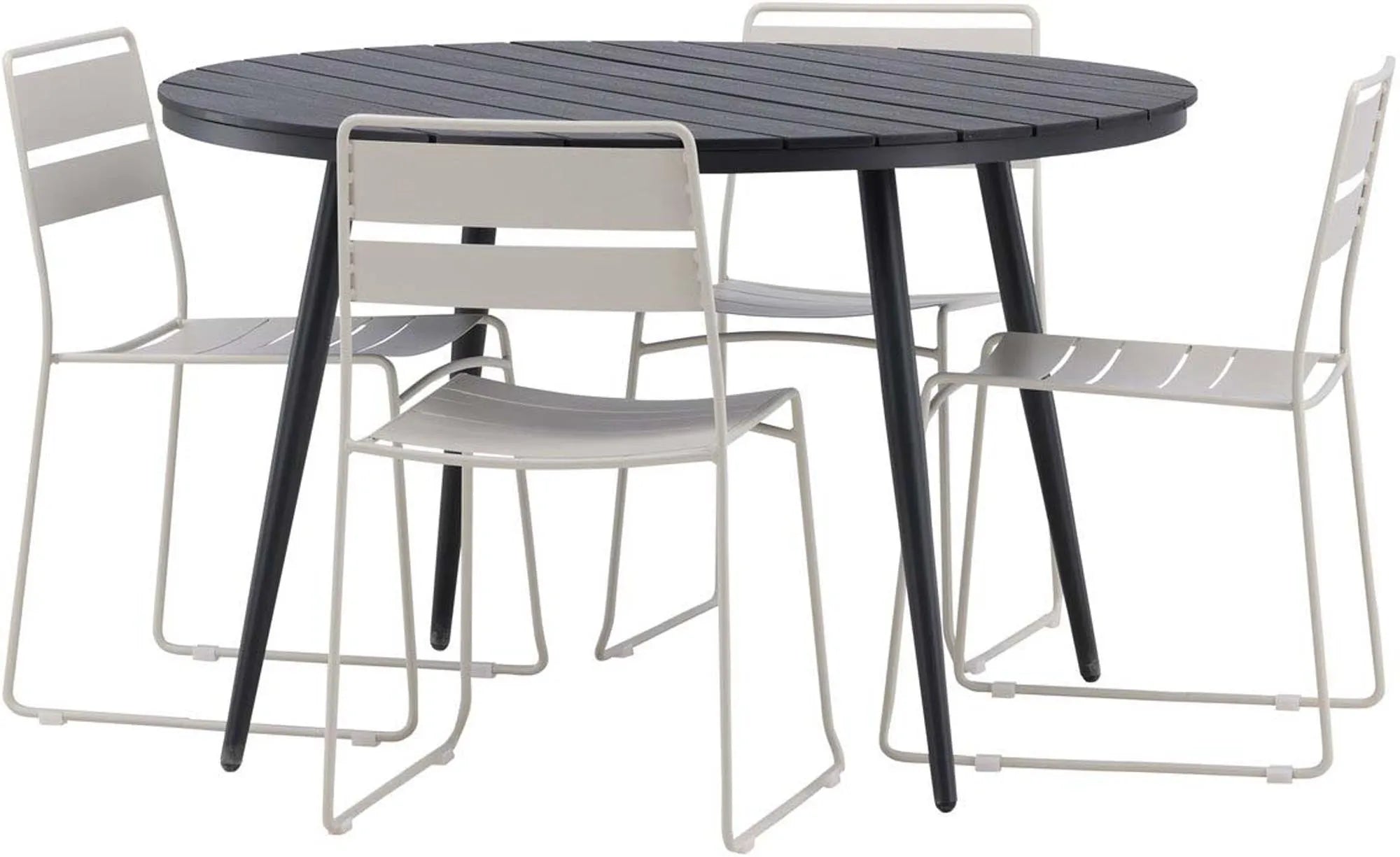 Break Outdoor-Tischset + Lina ⌀120cm/4St. - KAQTU Design