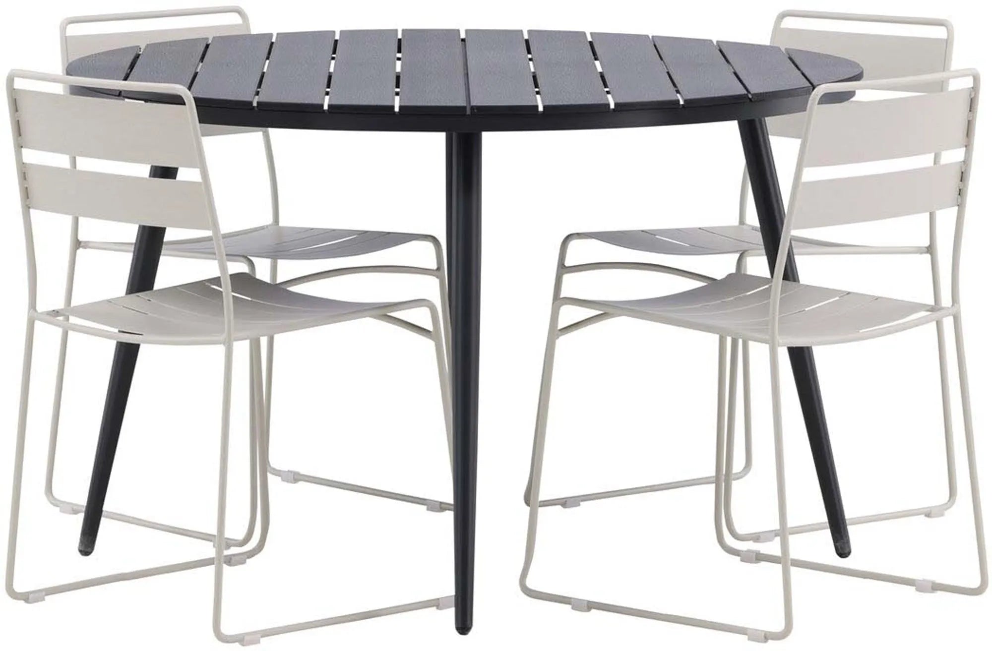 Break Outdoor-Tischset + Lina ⌀120cm/4St. - KAQTU Design