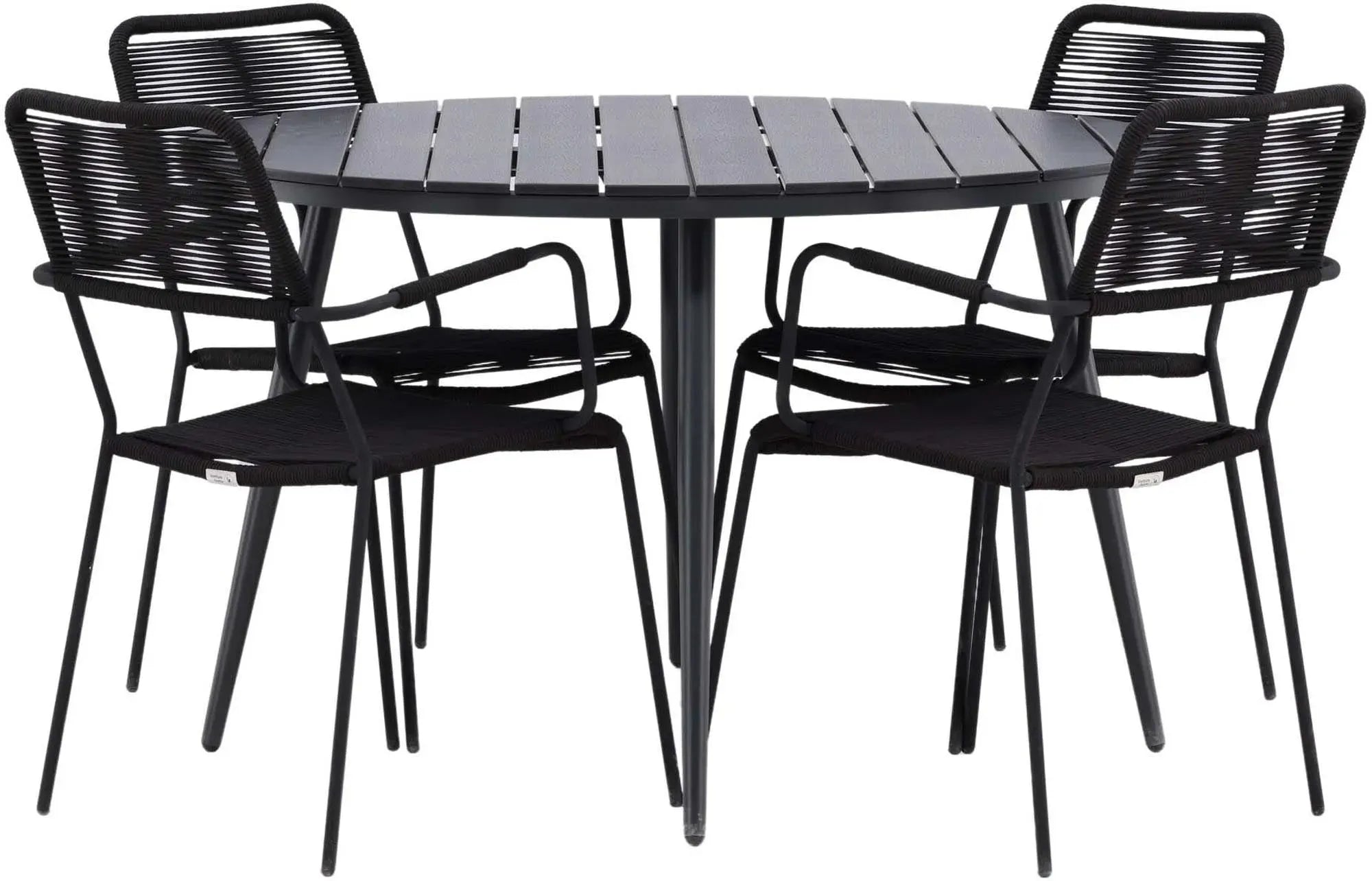 Break Outdoor-Tischset + Lindos Arm ⌀120cm/4St. - KAQTU Design