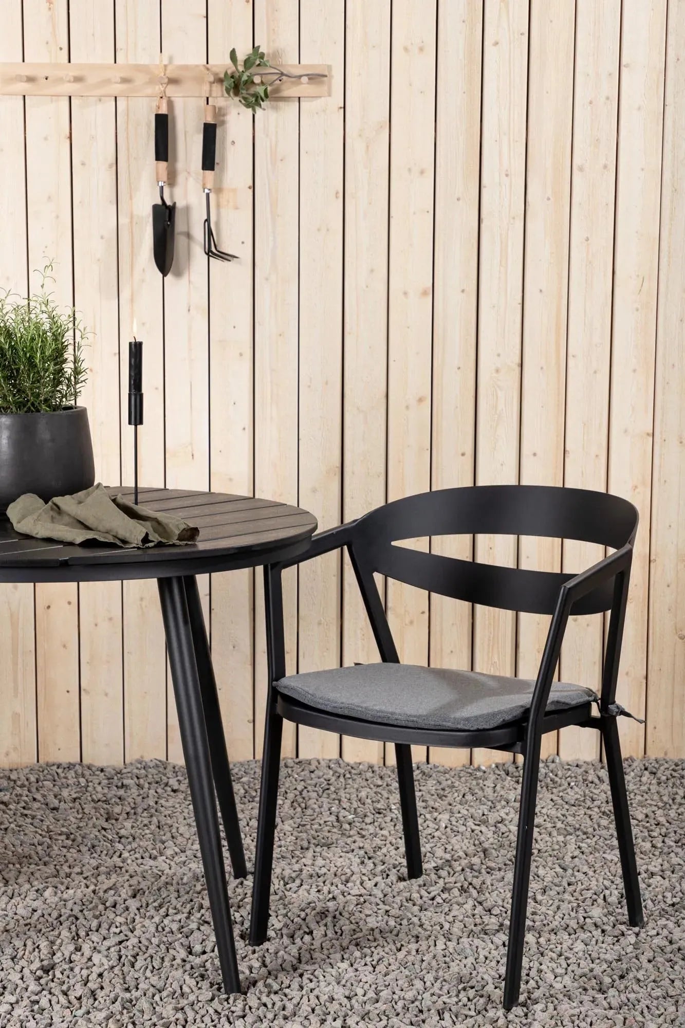 Break Outdoor-Tischset + Slit ⌀90cm/2St. - KAQTU Design