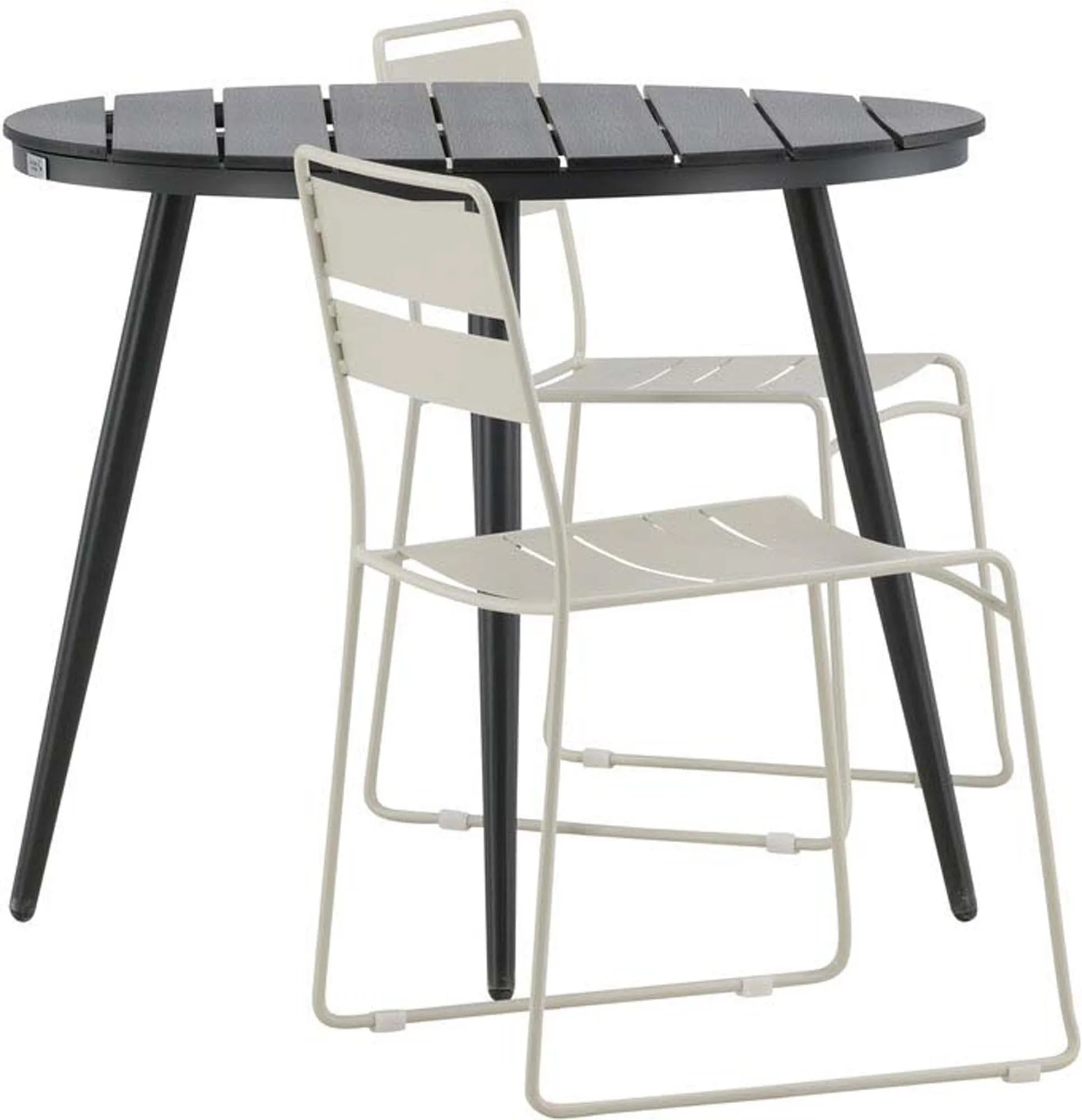 Break Outdoor-Tischset + Lina ⌀90cm/2St. - KAQTU Design