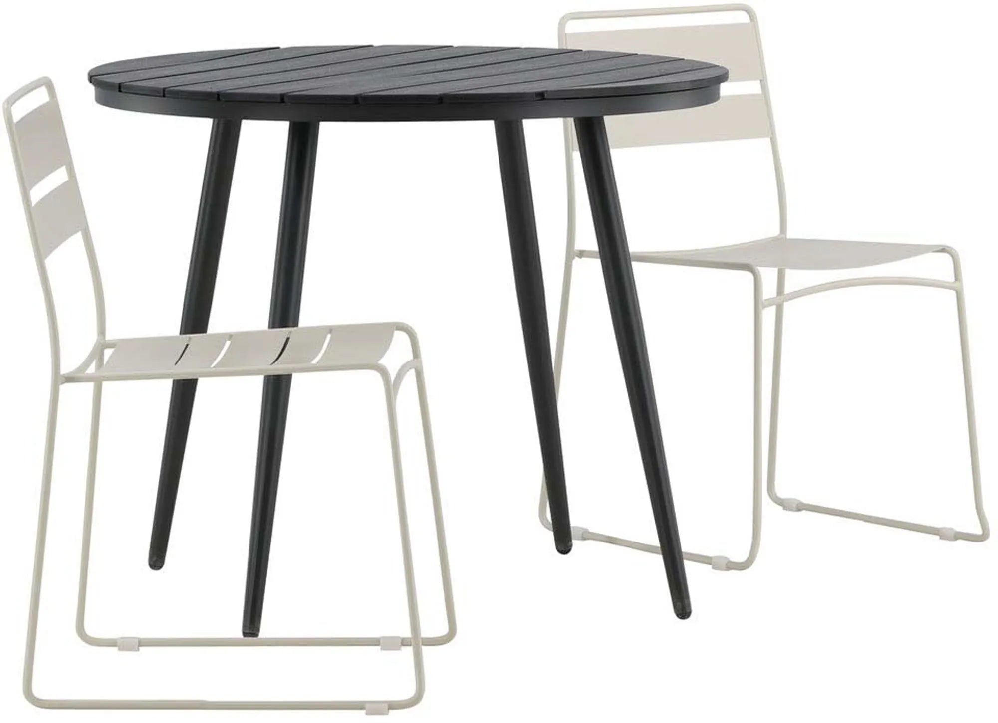 Break Outdoor-Tischset + Lina ⌀90cm/2St. - KAQTU Design