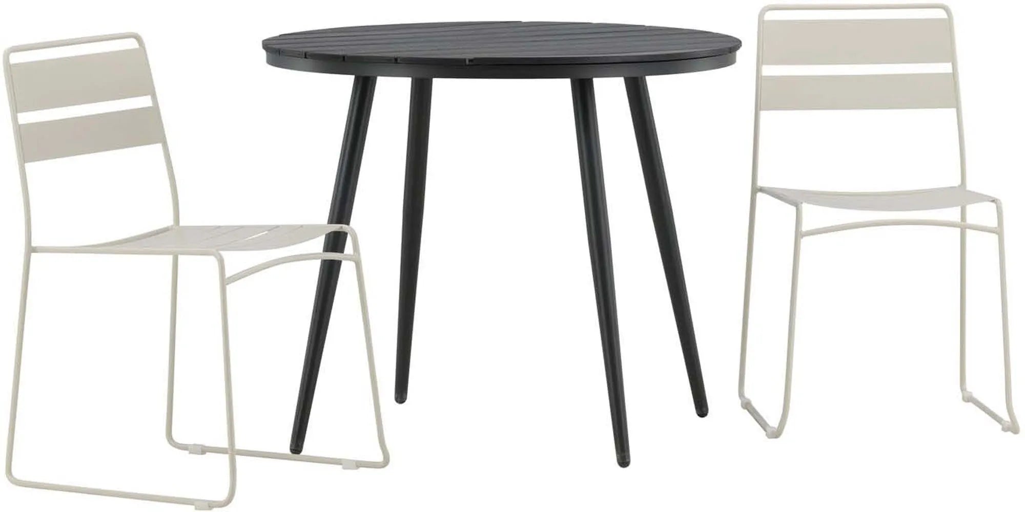 Break Outdoor-Tischset + Lina ⌀90cm/2St. - KAQTU Design