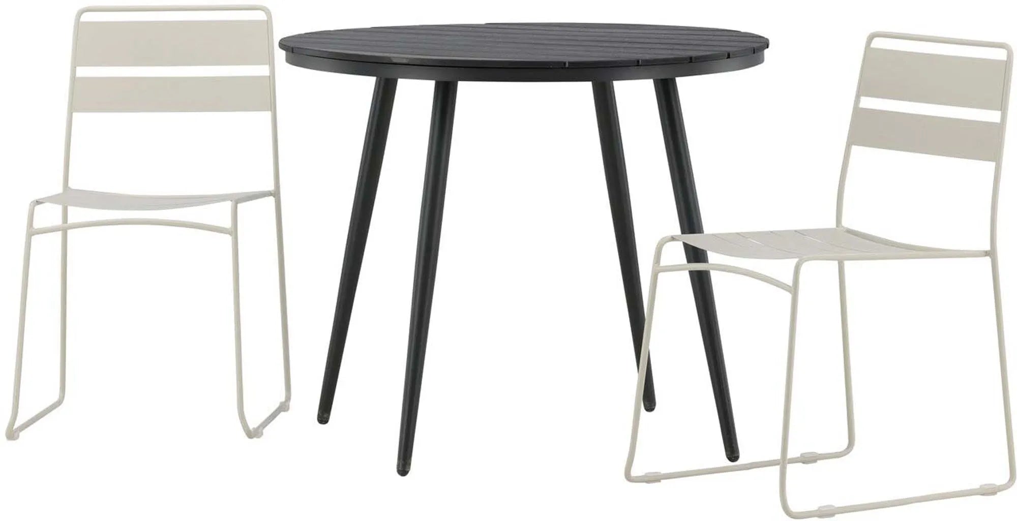 Break Outdoor-Tischset + Lina ⌀90cm/2St. - KAQTU Design