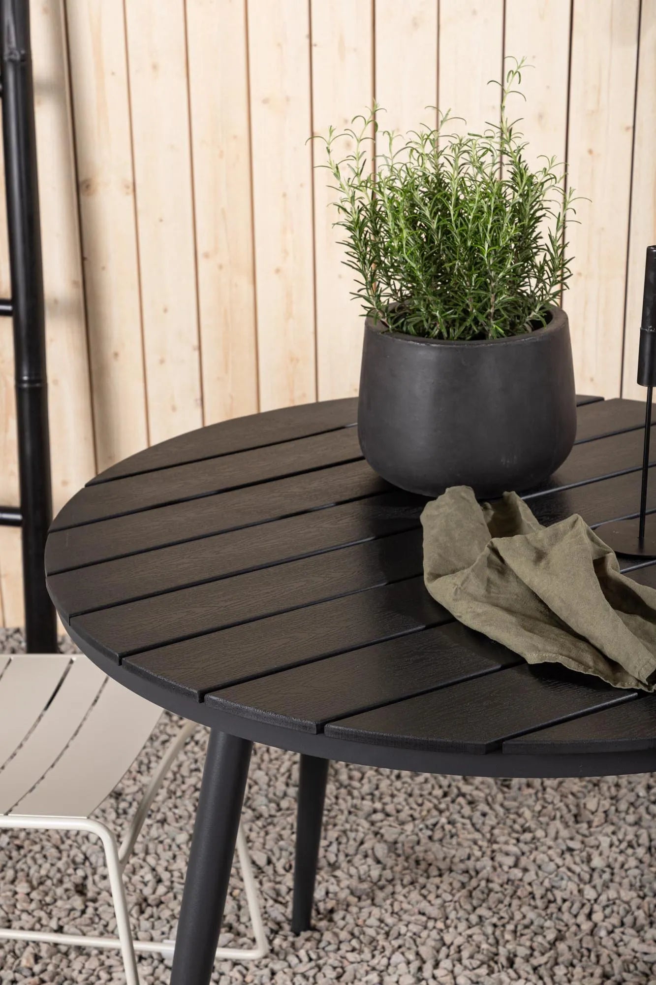 Break Outdoor-Tischset + Lina ⌀90cm/2St. - KAQTU Design