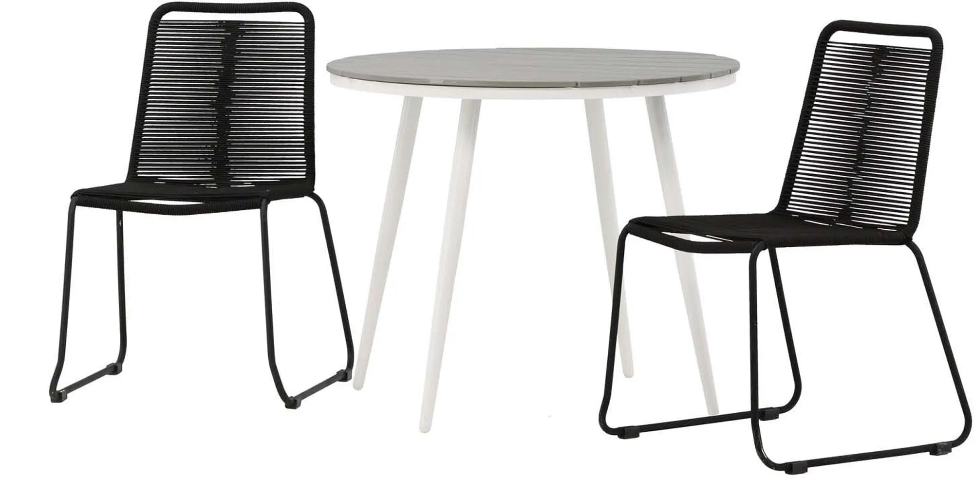 Break Outdoor-Tischset + Lindos Stack ⌀90cm/2St. - KAQTU Design