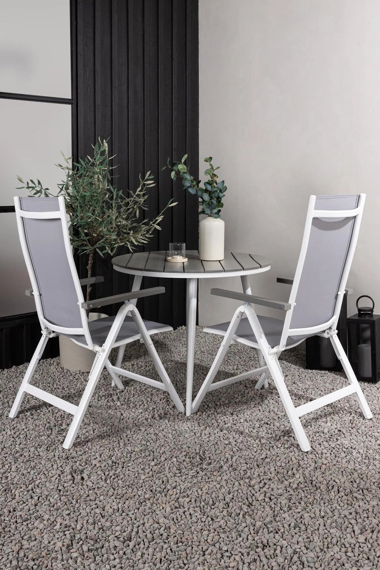 Break Outdoor-Tischset + Albany ⌀90cm/2St. - KAQTU Design