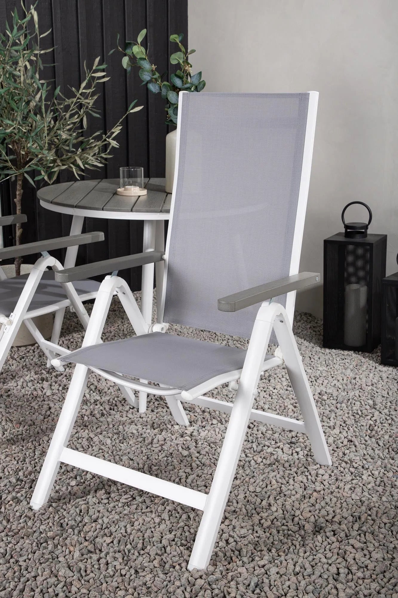 Break Outdoor-Tischset + Albany ⌀90cm/2St. - KAQTU Design