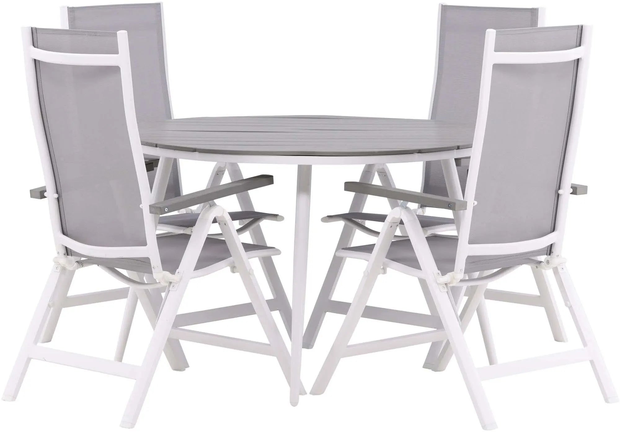 Break Outdoor-Tischset + Albany ⌀120cm/4St. - KAQTU Design