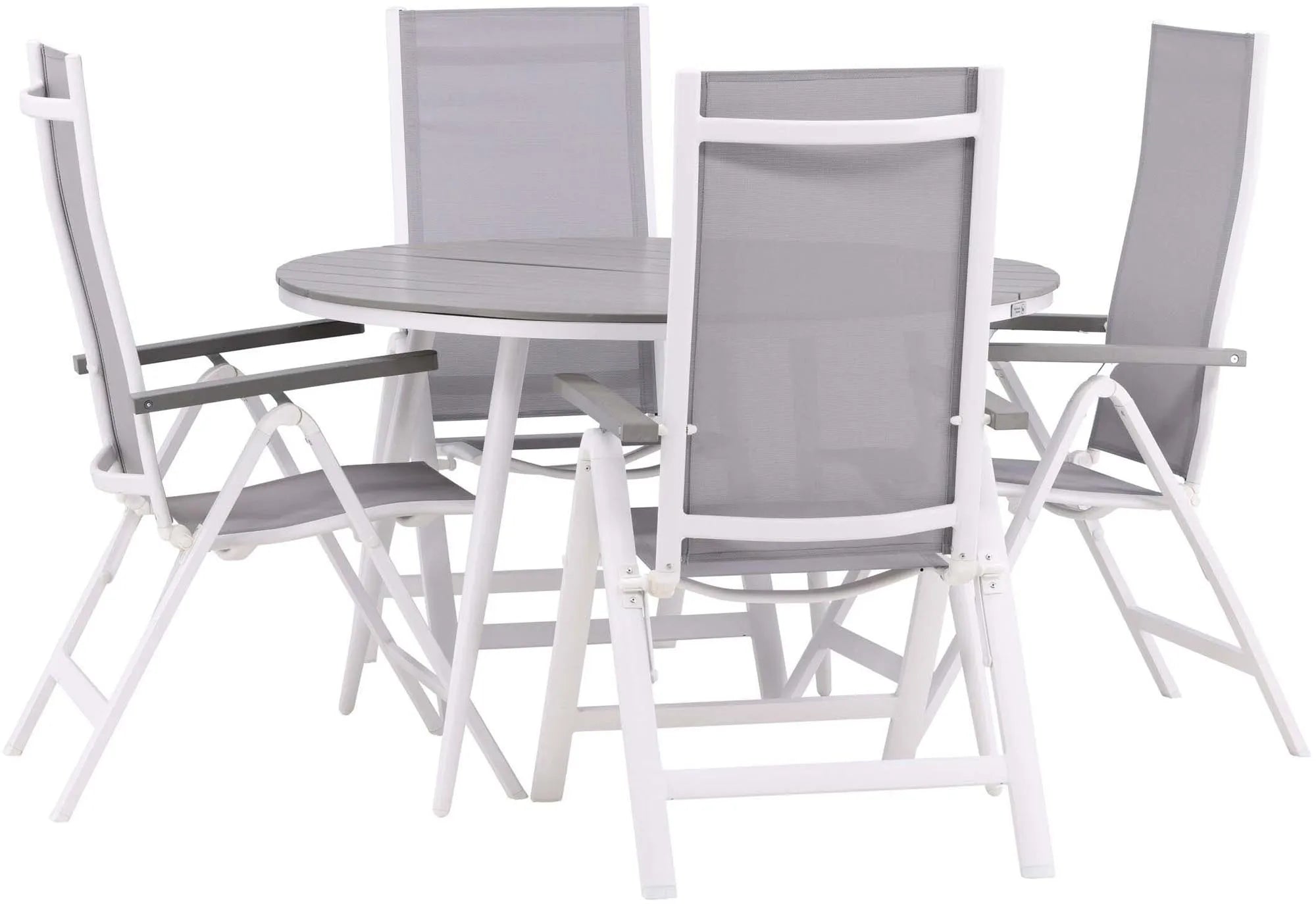 Break Outdoor-Tischset + Albany ⌀120cm/4St. - KAQTU Design