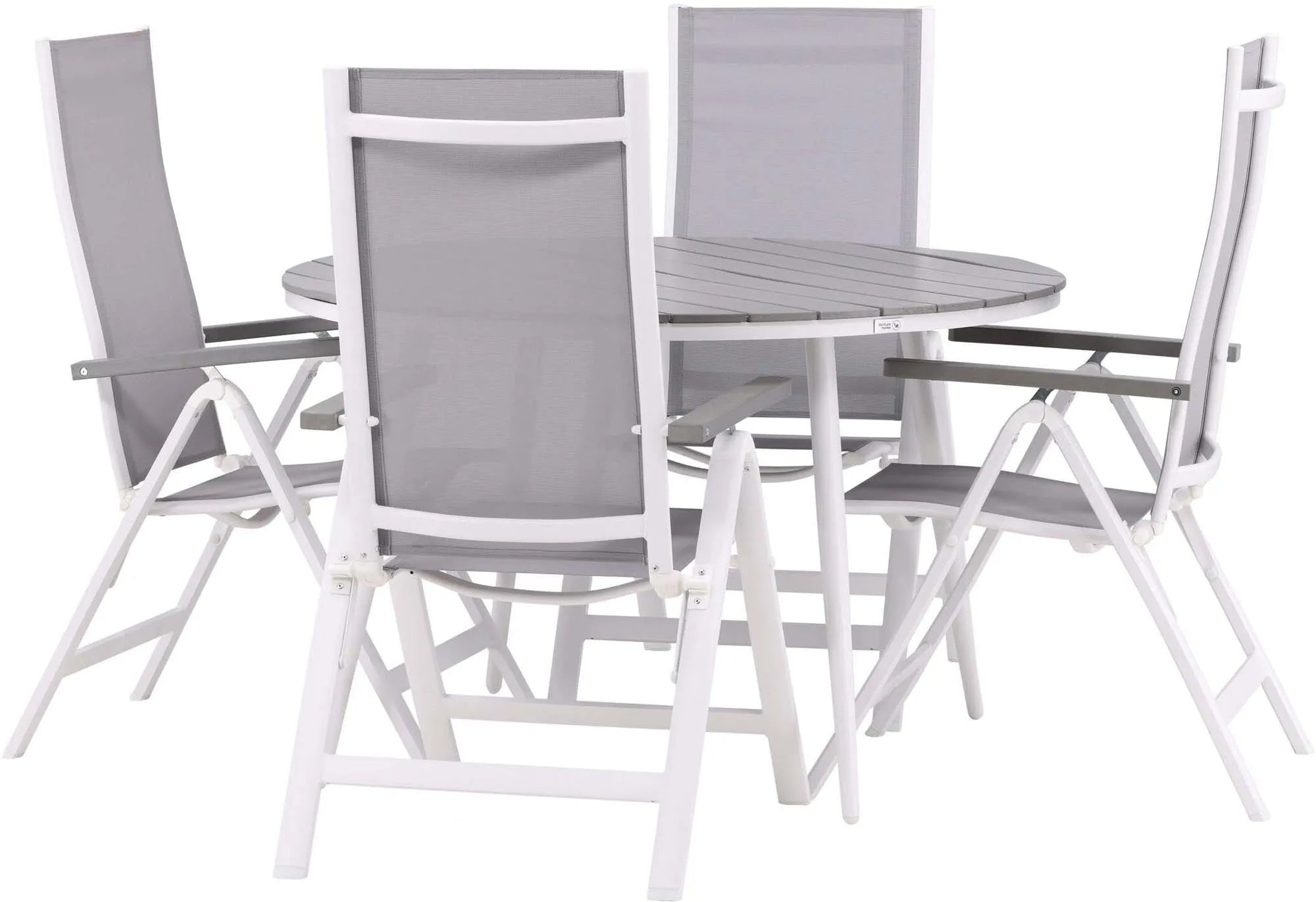 Break Outdoor-Tischset + Albany ⌀120cm/4St. - KAQTU Design