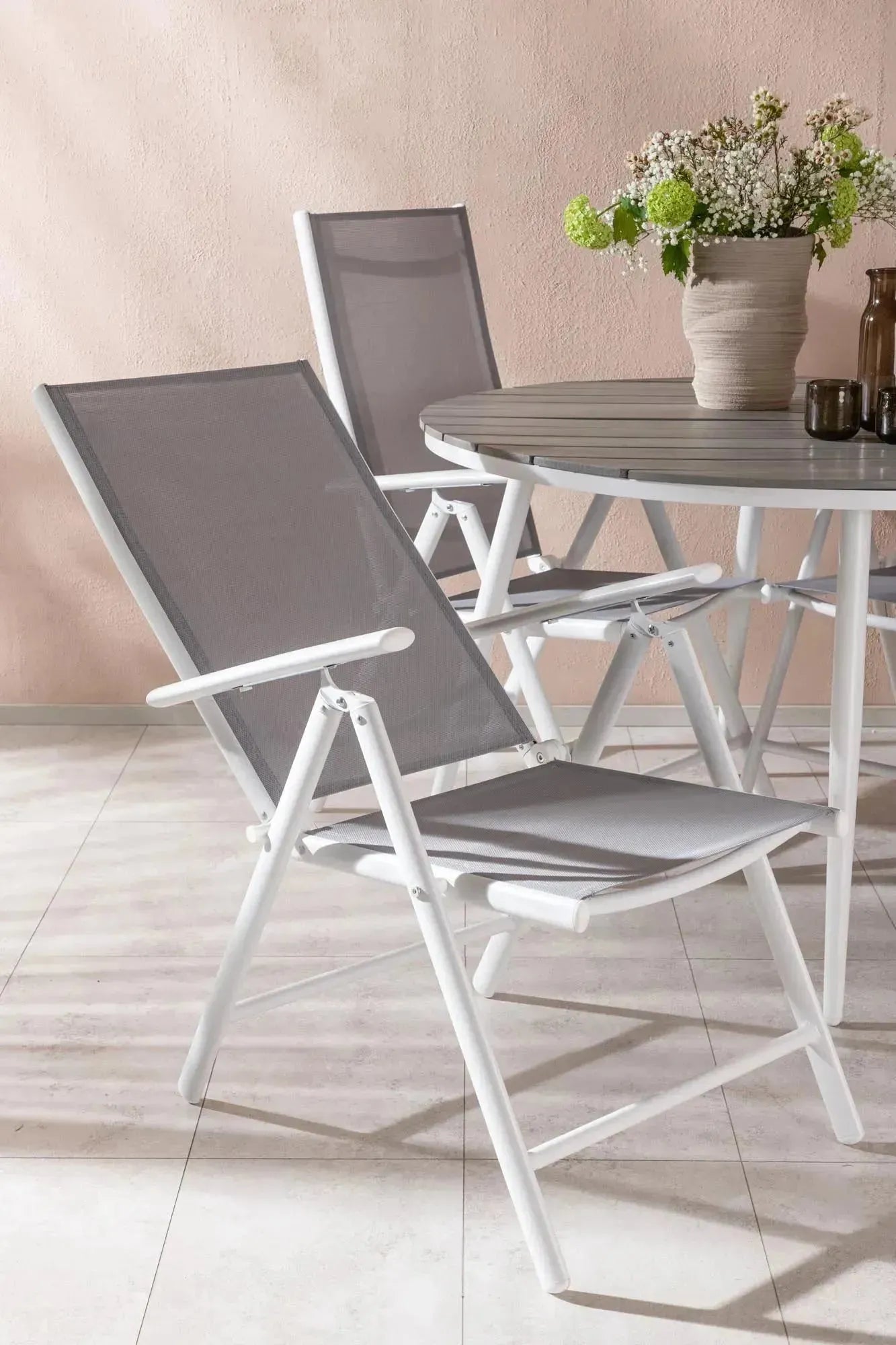 Break Outdoor-Tischset ⌀120cm/4St. - KAQTU Design