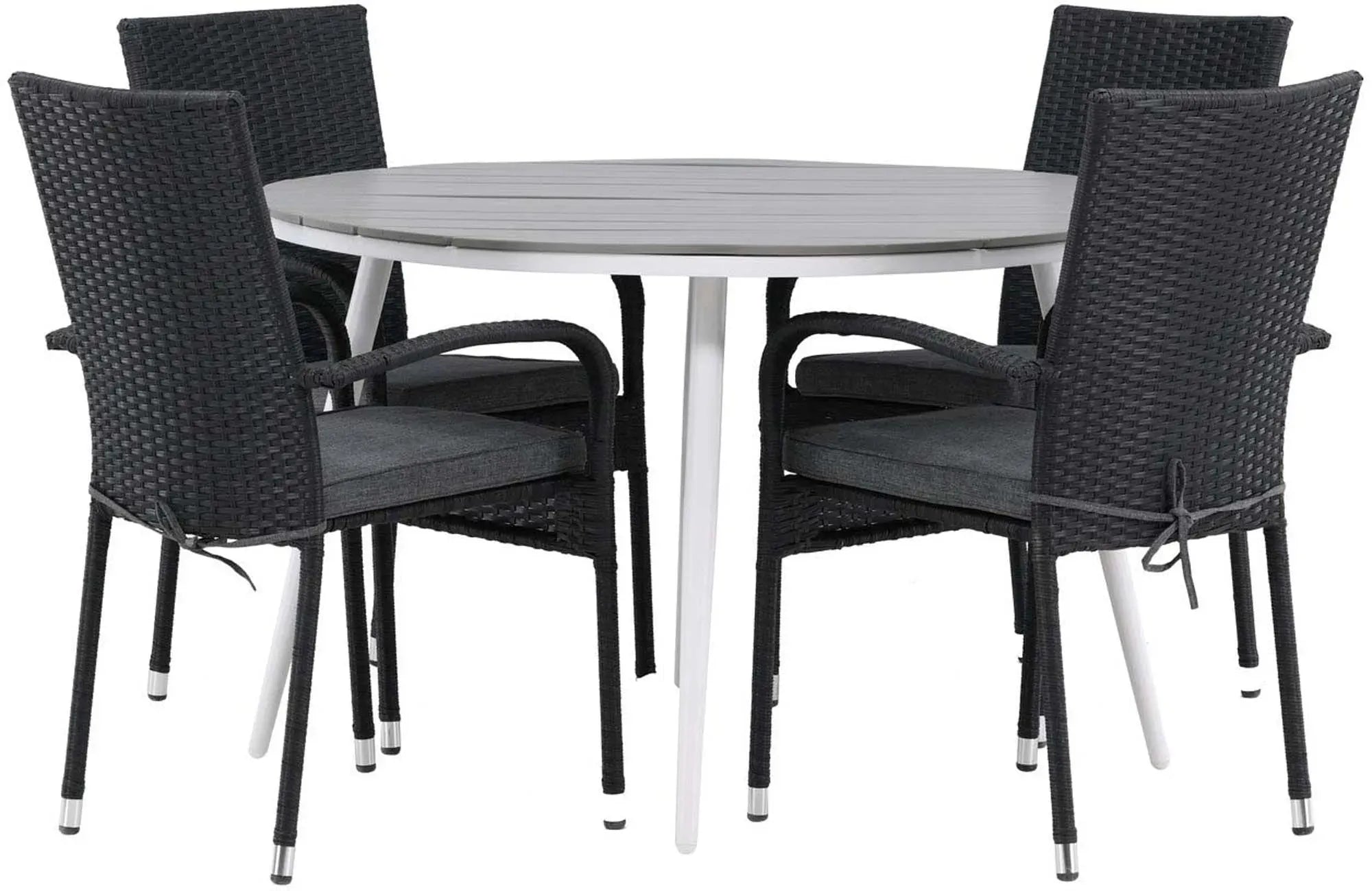 Break Outdoor-Tischset + Anna ⌀120cm/4St., Gartentischset, KAQTU Design