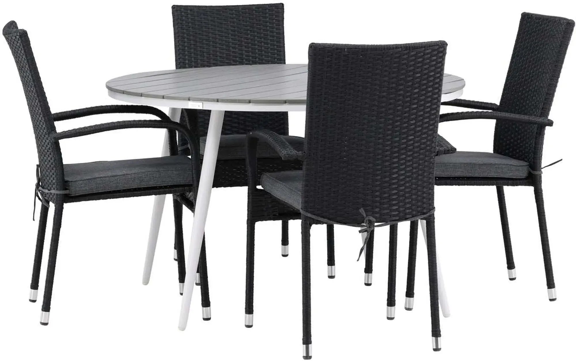 Break Outdoor-Tischset + Anna ⌀120cm/4St. - KAQTU Design