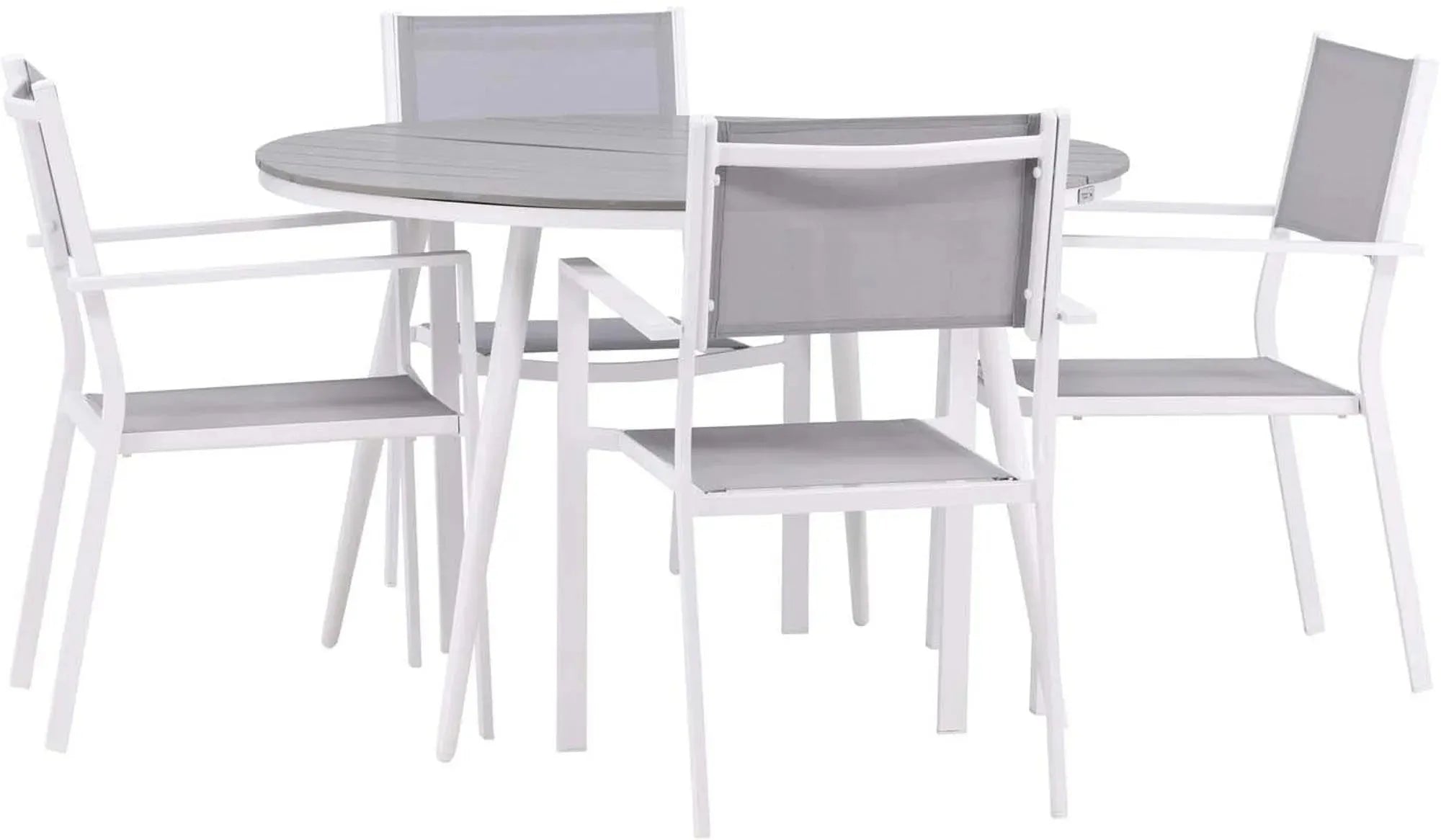 Break Outdoor-Tischset + Copacabana ⌀120cm/4St. - KAQTU Design