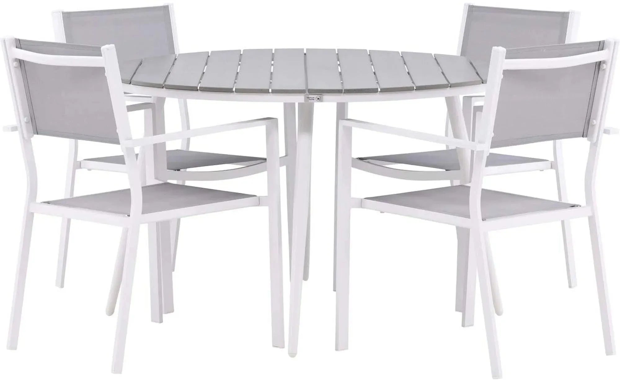 Break Outdoor-Tischset + Copacabana ⌀120cm/4St. - KAQTU Design