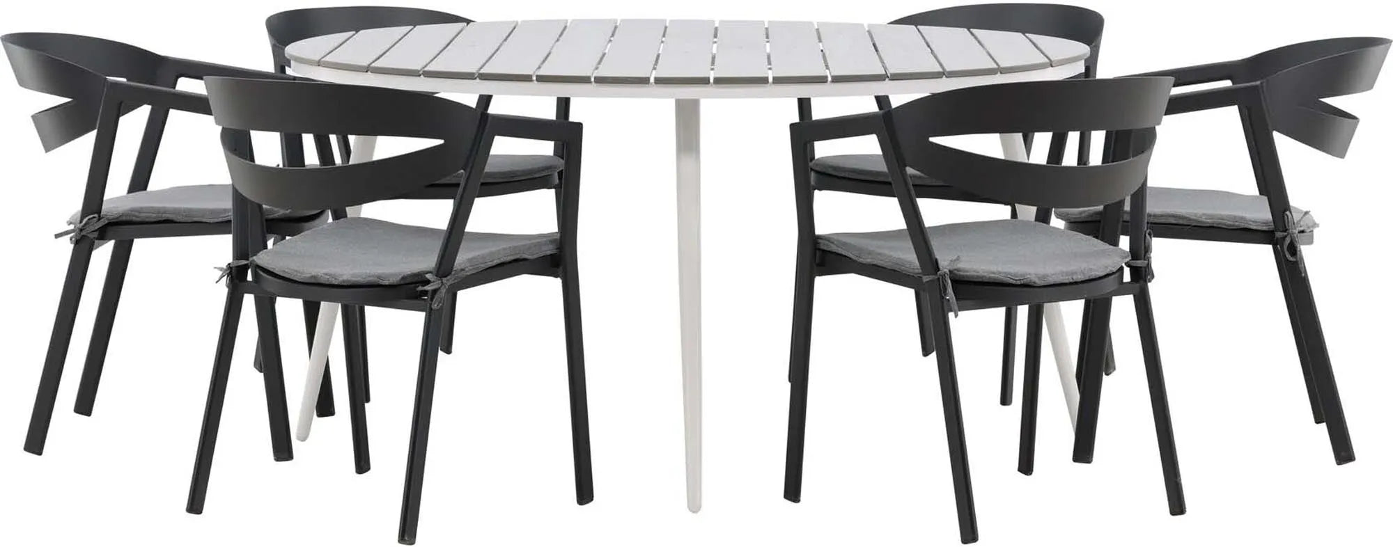 Break Outdoor-Tischset + Slit ⌀150cm/6St. - KAQTU Design