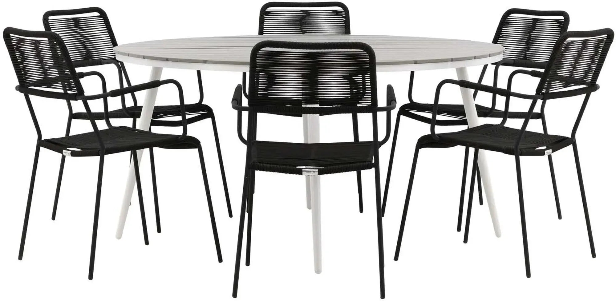 Break Outdoor-Tischset + Lindos Arm ⌀150cm/4St. - KAQTU Design