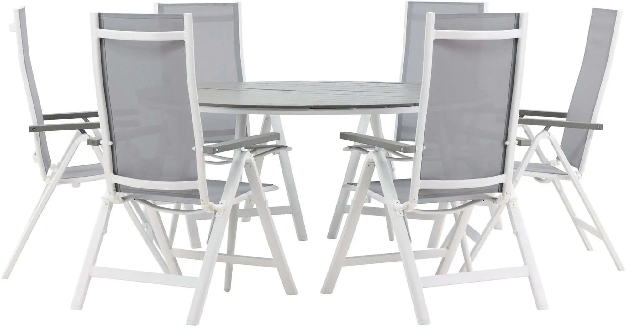 Break Outdoor-Tischset + Albany ⌀150cm/6St. - KAQTU Design