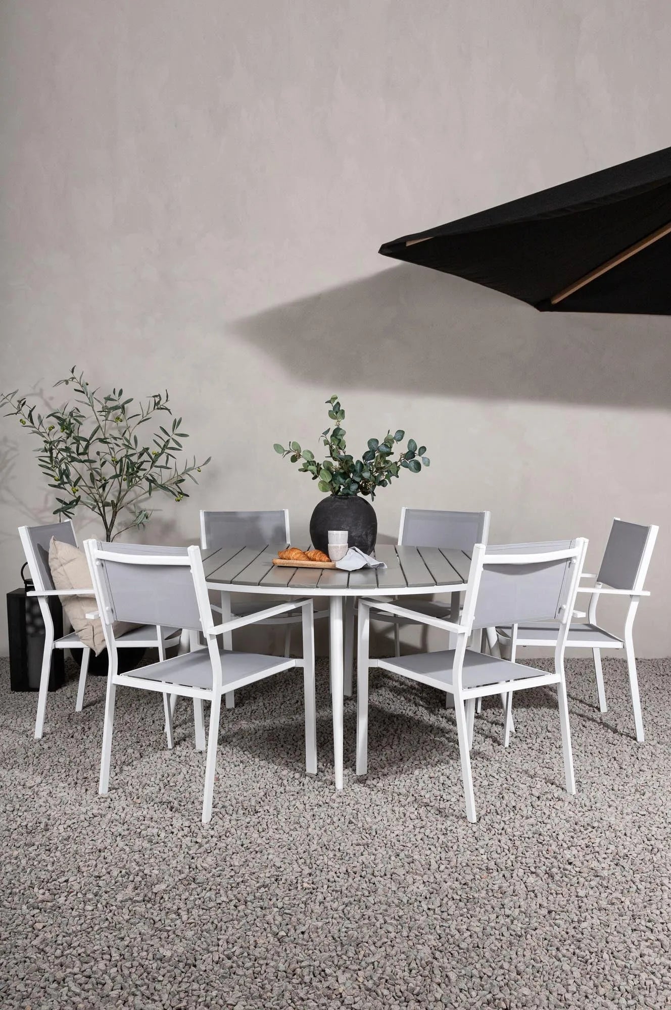 Break Outdoor-Tischset + Copacabana ⌀150cm/6St. - KAQTU Design