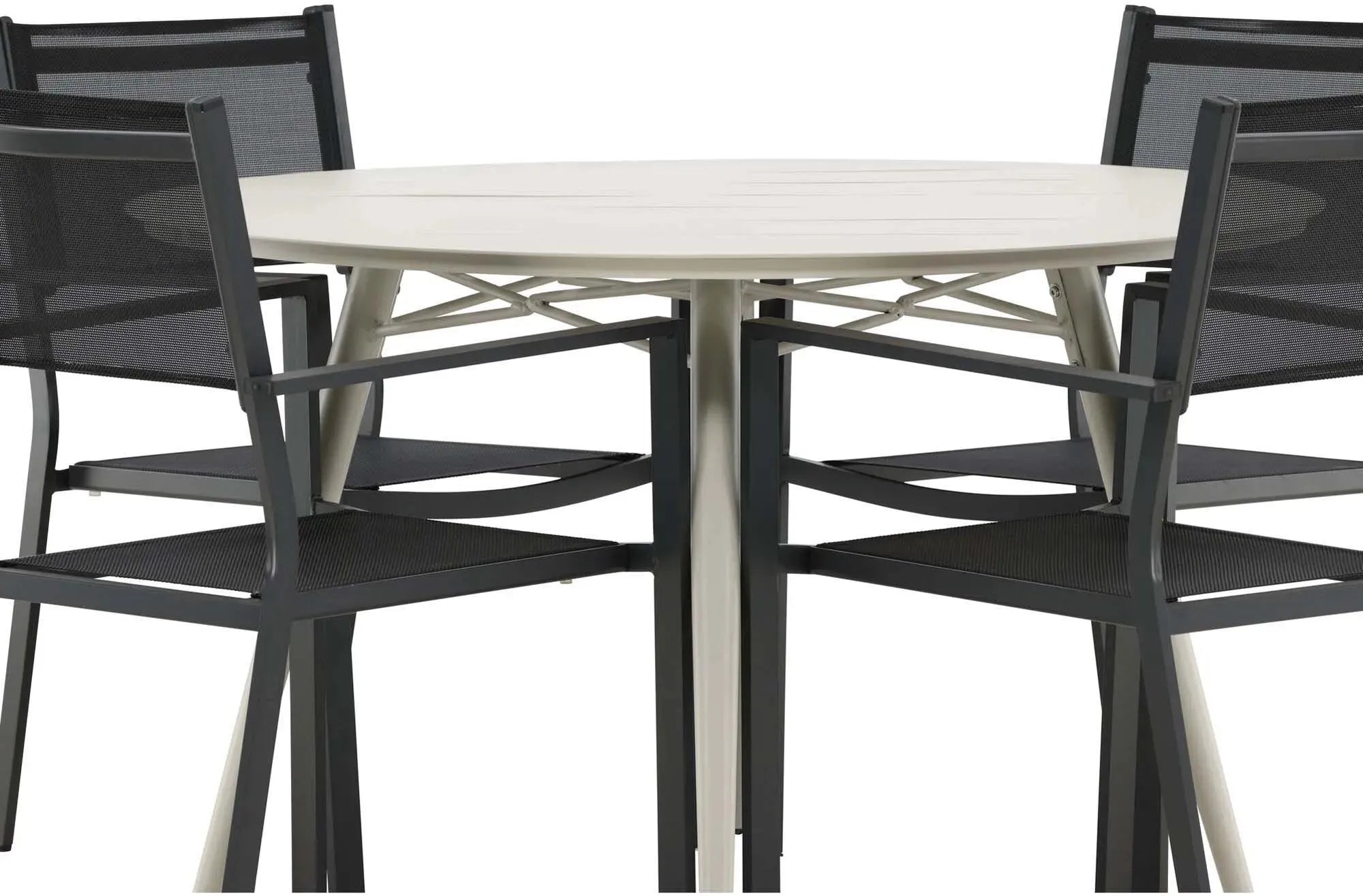 Lina Outdoor-Tischset + Copacabana ⌀120cm/4St. - KAQTU Design