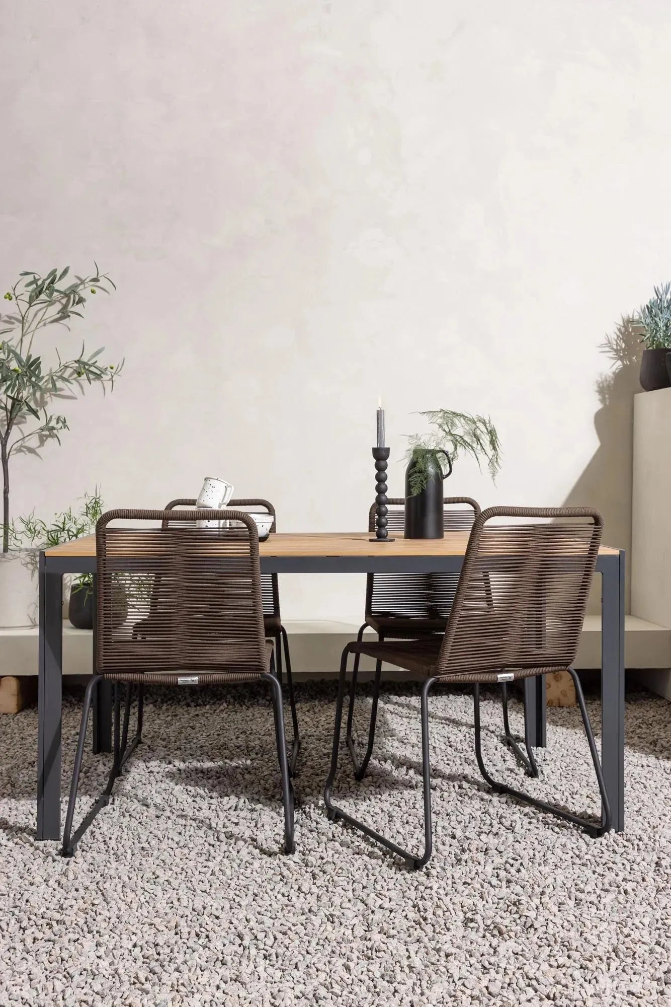 Break Outdoor-Tischset + Lindos 150cm/4St. - KAQTU Design