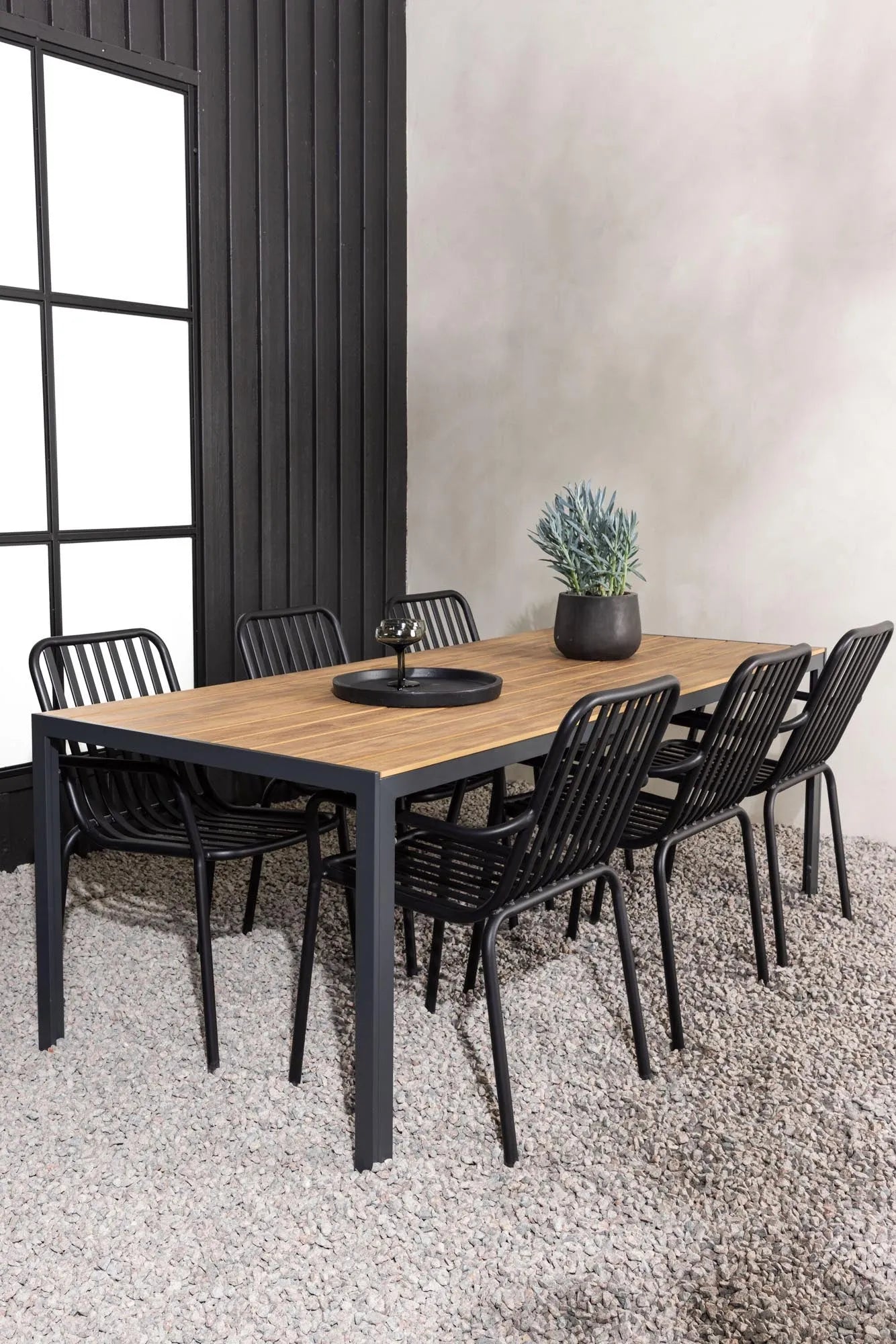 Break Outdoor-Tischset + Peking 205cm/6St. - KAQTU Design