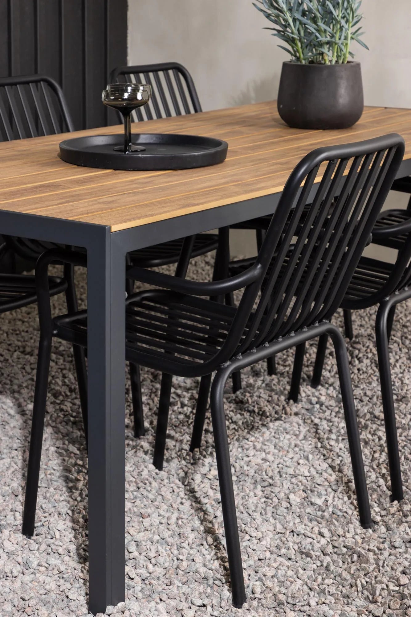 Break Outdoor-Tischset + Peking 205cm/6St. - KAQTU Design