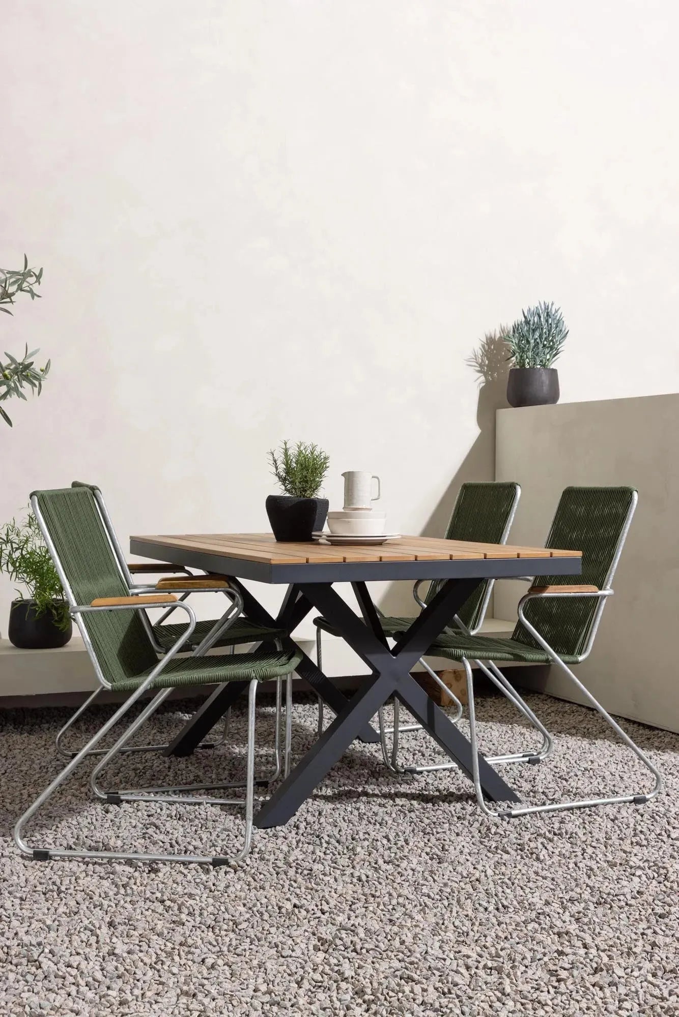 Garcia Outdoor-Tischset + Bois 150cm/4St. - KAQTU Design