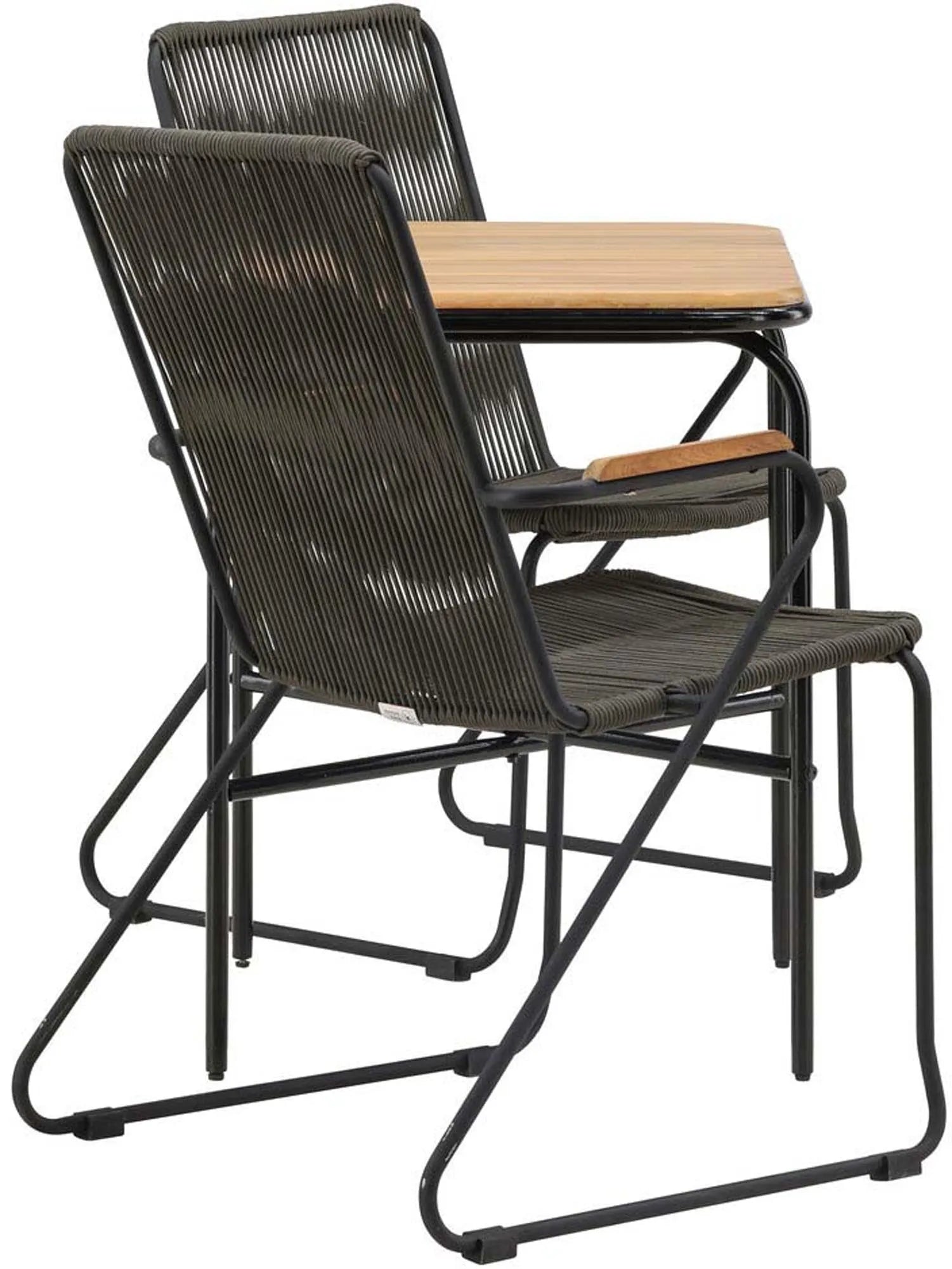 Holmbeck Outdoor-Tischset Bois 70cm/2St., Gartentischset, KAQTU Design