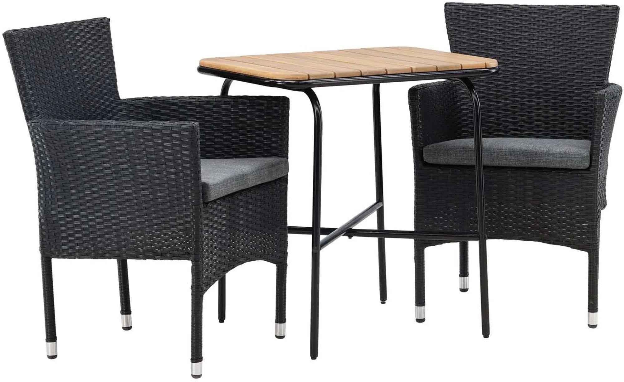 Holmbeck Outdoor-Tischset Malina 70cm/2St. in Schwarz präsentiert im Onlineshop von KAQTU Design AG. Gartentischset ist von Venture Home