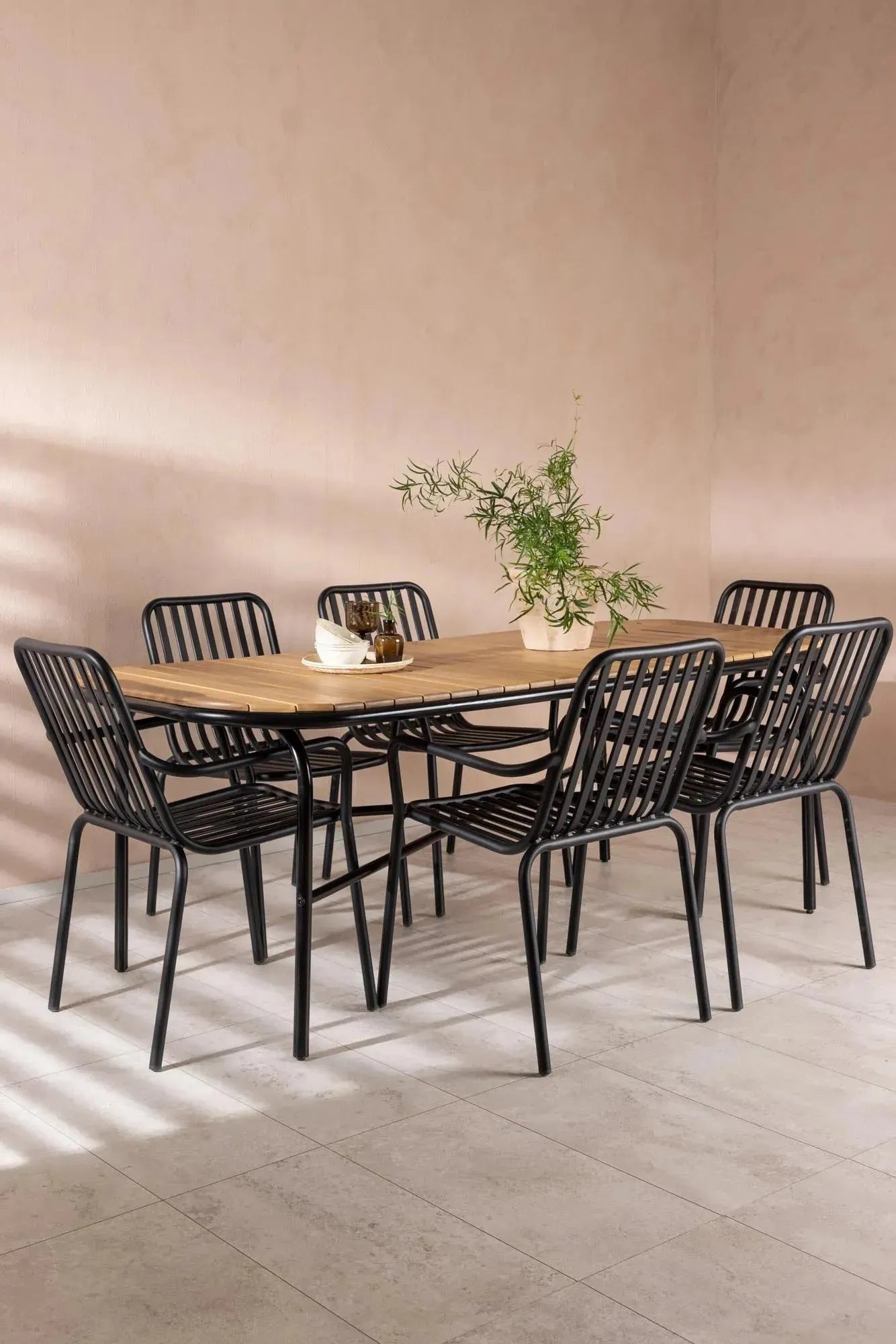 Holmbeck Outdoor-Tischset Peking 200cm/6St. - KAQTU Design