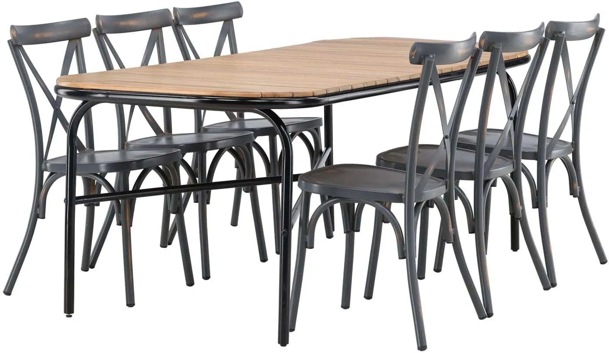 Holmbeck Outdoor-Tischset Peking 200cm/6St. - KAQTU Design