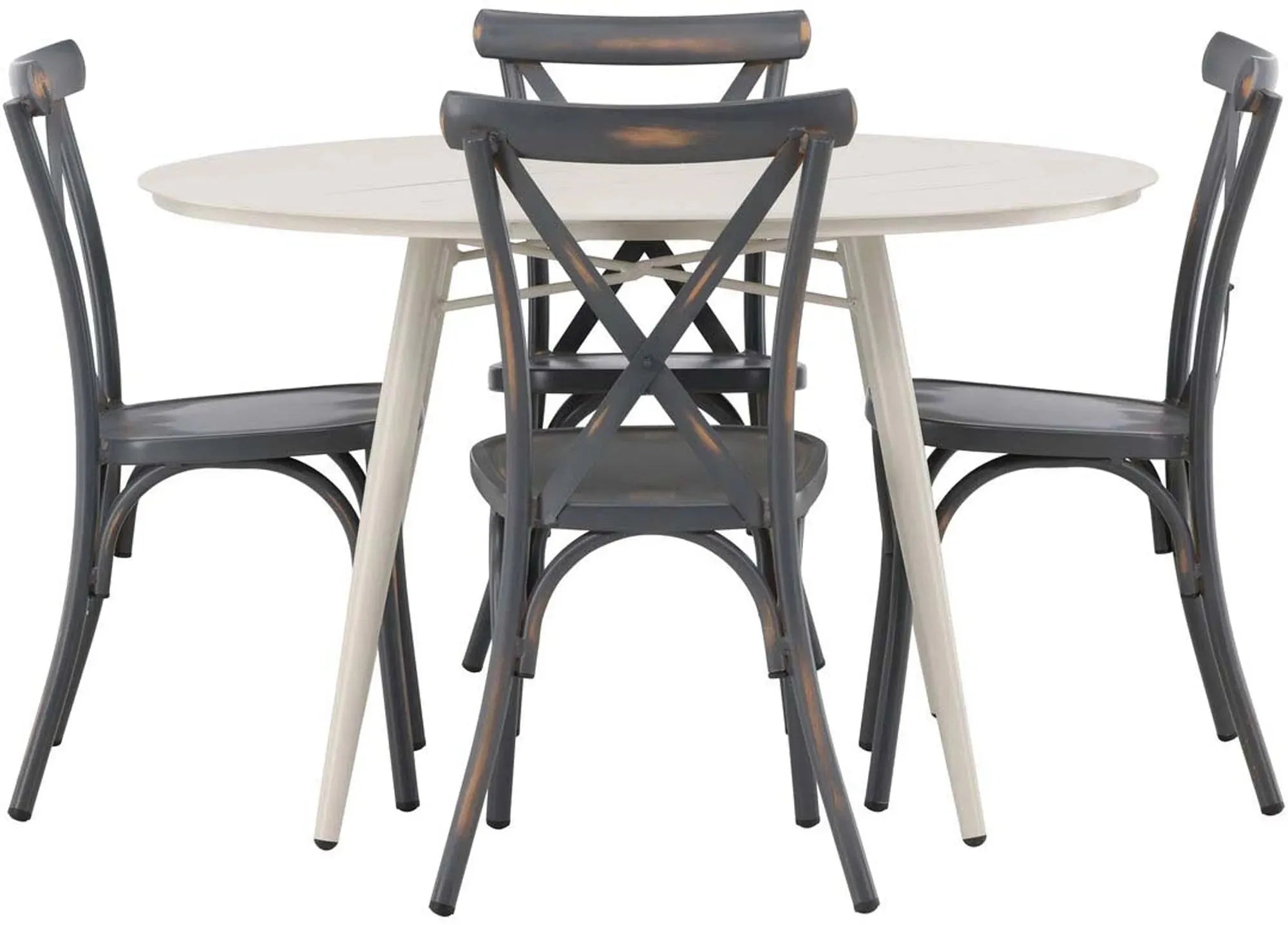 Lina Outdoor-Tischset + Peking ⌀120cm/4St. - KAQTU Design