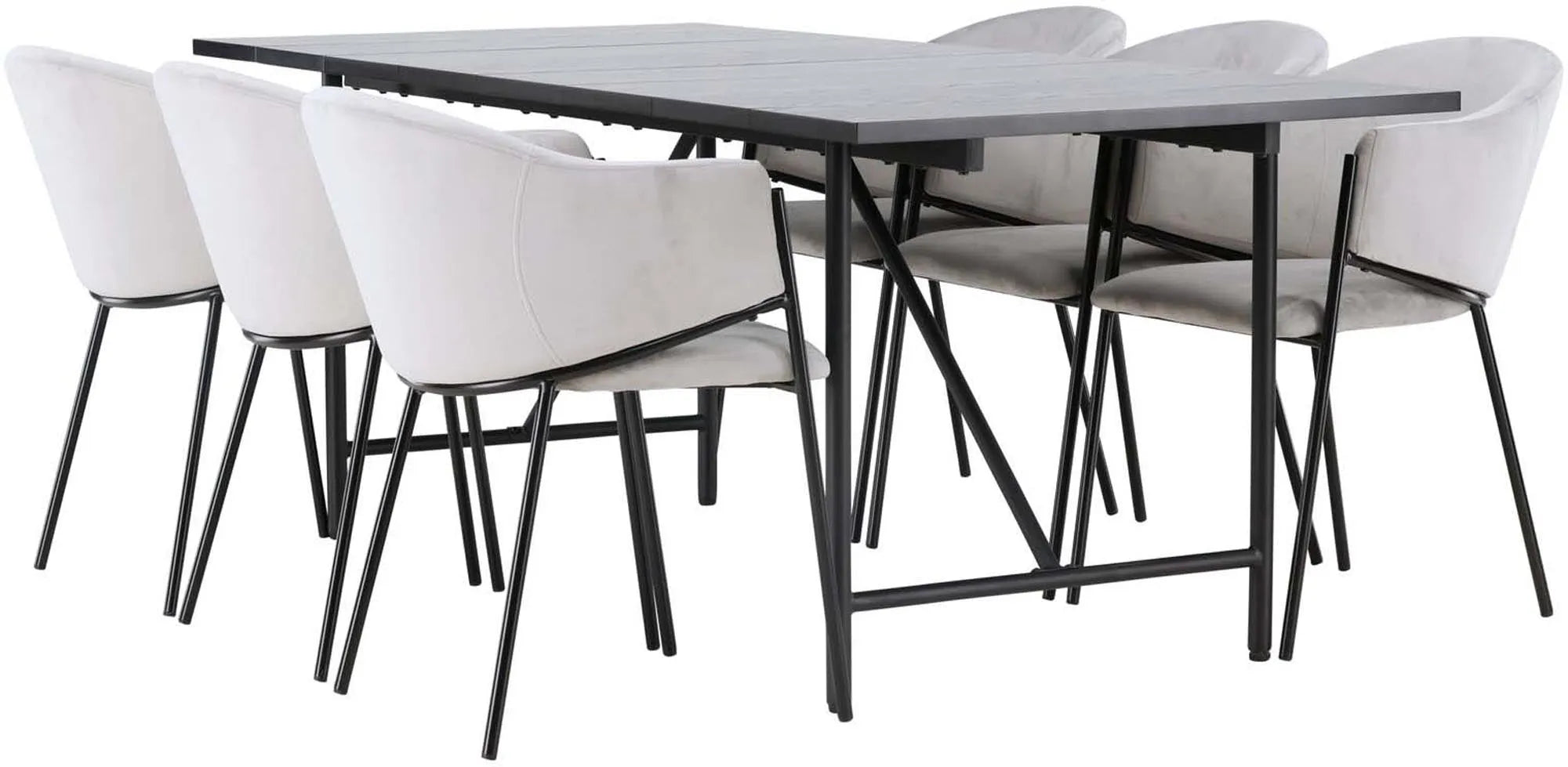 Astrid Esszimmerset + Evelina 200cm/6St. - KAQTU Design