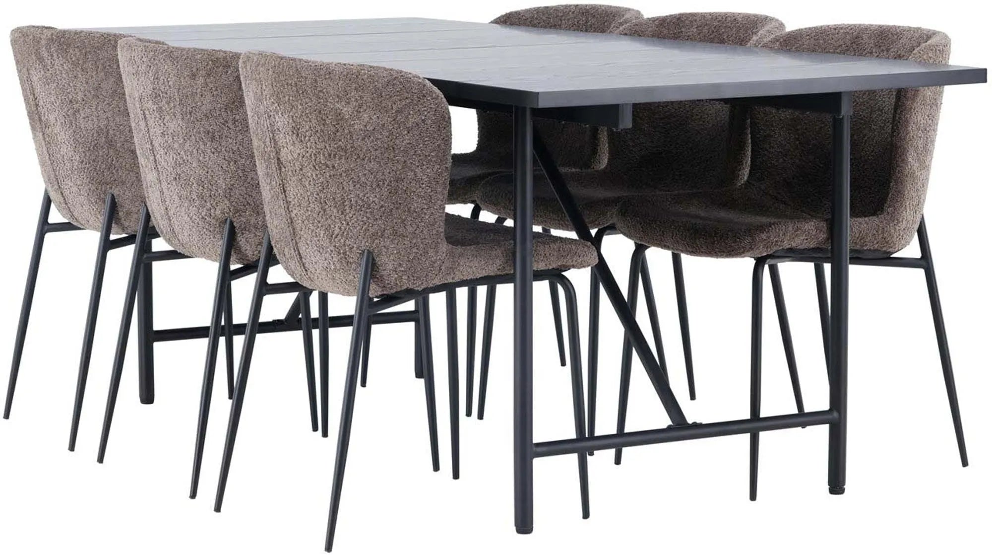 Astrid Esszimmerset + Modesto 200cm/6St. - KAQTU Design