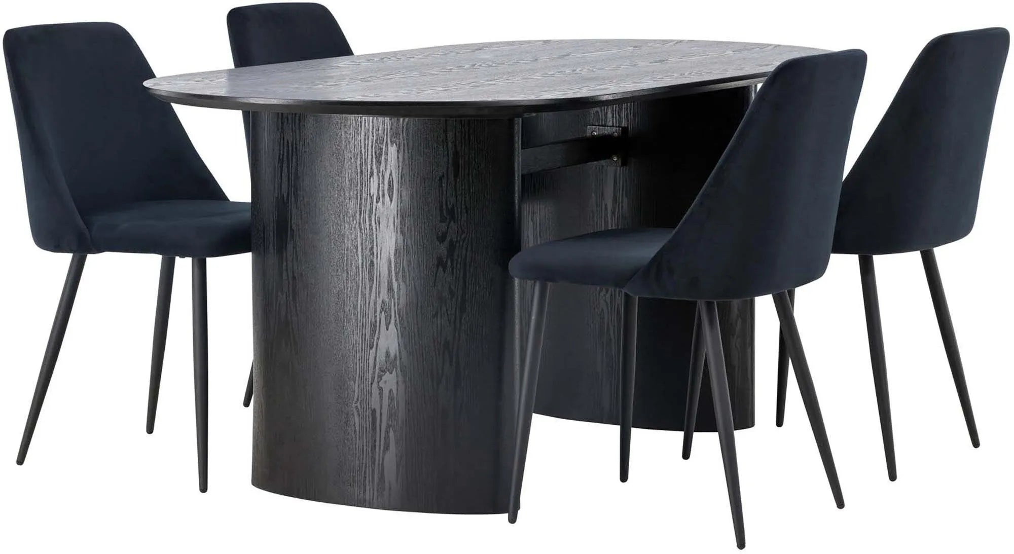 Isolde Esszimmerset + Night 180cm/4St. in Natur / Schwarz präsentiert im Onlineshop von KAQTU Design AG. Esszimmerset ist von Venture Home