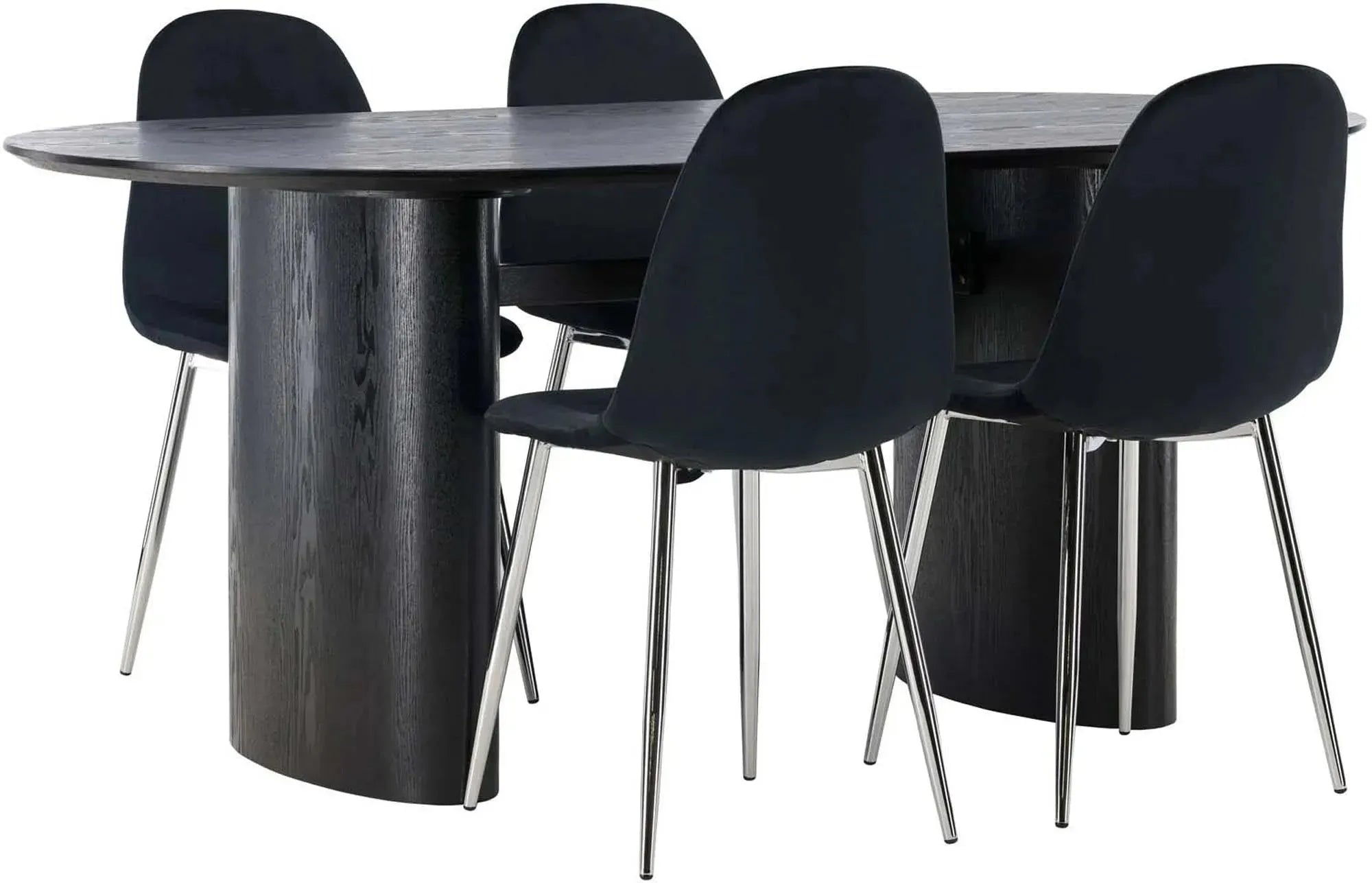 Isolde Esszimmerset + Polar 180cm/4St. in Natur / Schwarz präsentiert im Onlineshop von KAQTU Design AG. Esszimmerset ist von Venture Home