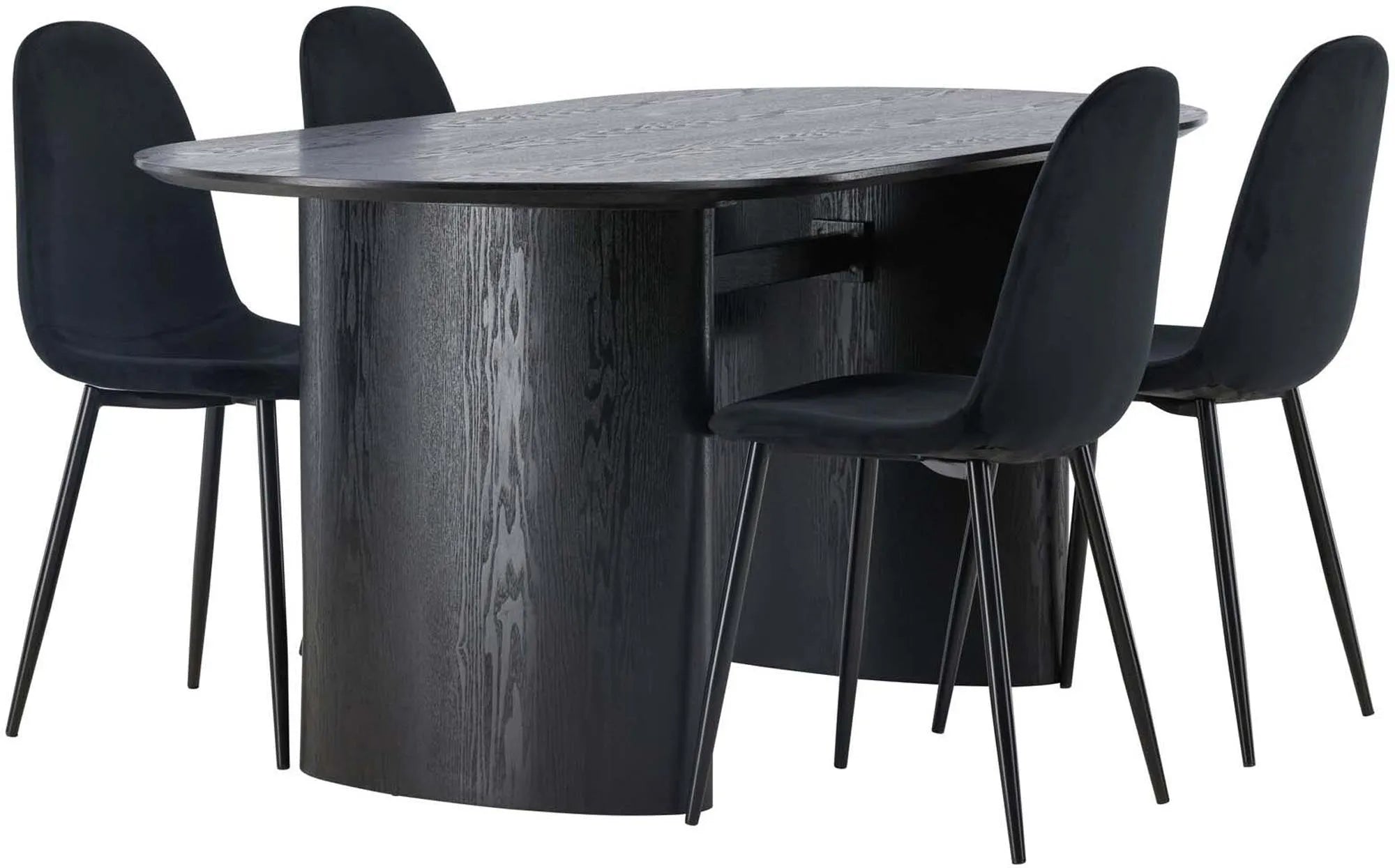 Isolde Esszimmerset + Polar 180cm/4St. in Natur / Schwarz präsentiert im Onlineshop von KAQTU Design AG. Esszimmerset ist von Venture Home