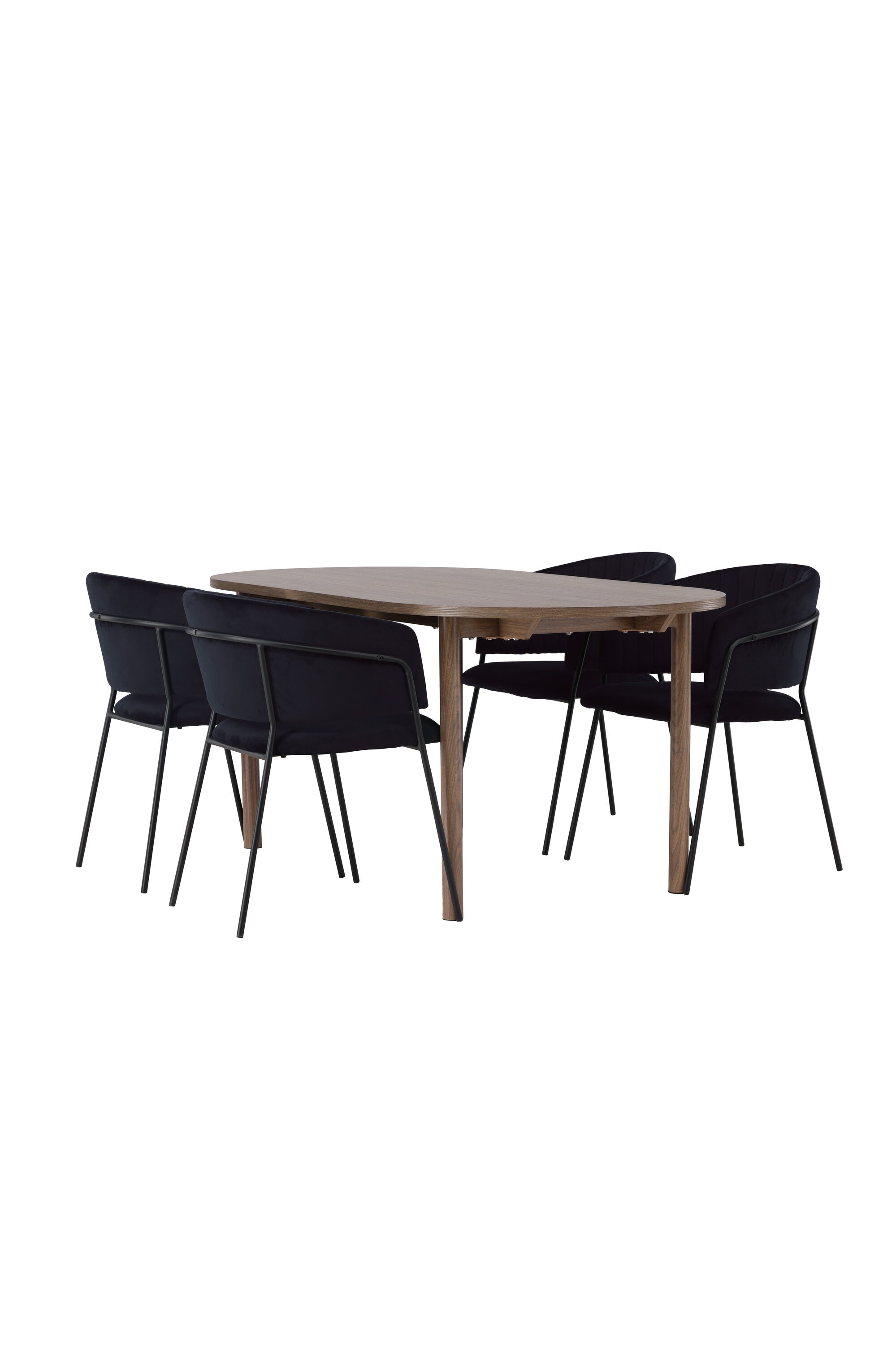 Esszimmer Set Andy mit Stühlen Selma in Natur/Schwarz präsentiert im Onlineshop von KAQTU Design AG. Esszimmerset ist von Venture Home