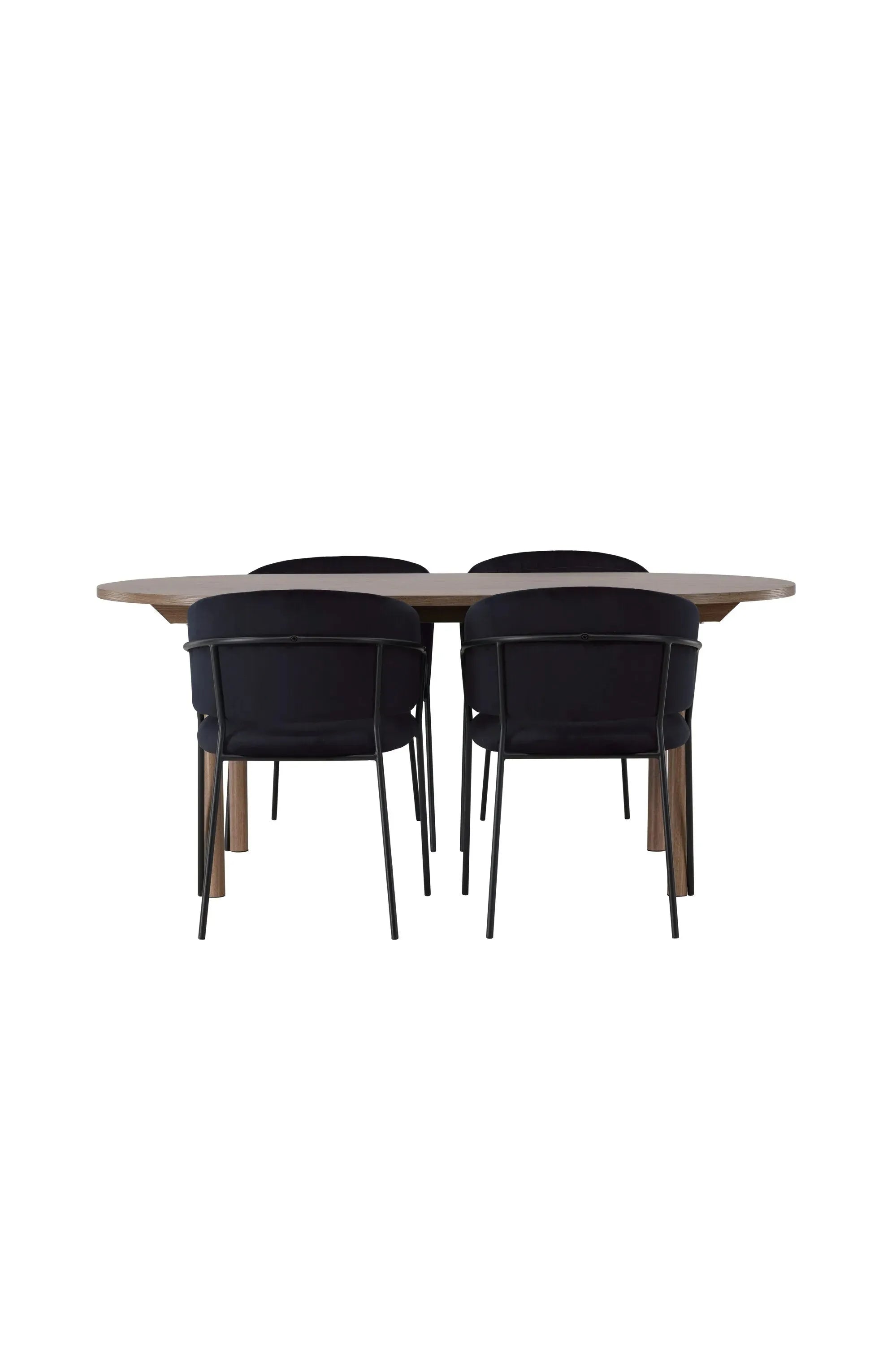 Esszimmer Set Andy mit Stühlen Selma in Natur/Schwarz präsentiert im Onlineshop von KAQTU Design AG. Esszimmerset ist von Venture Home