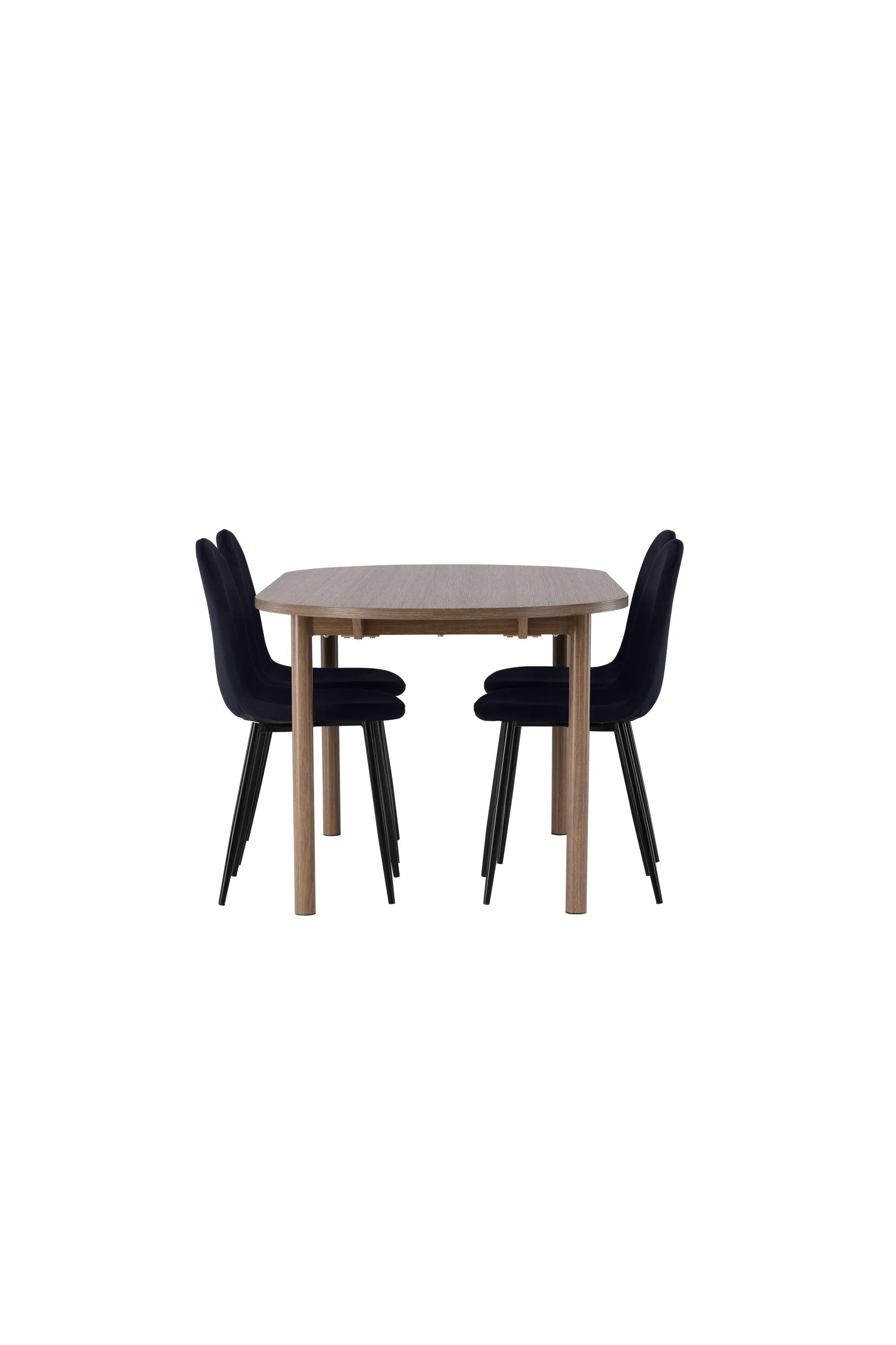 Esszimmer Set Andy mit Stühlen Polar in Natur/Schwarz präsentiert im Onlineshop von KAQTU Design AG. Esszimmerset ist von Venture Home