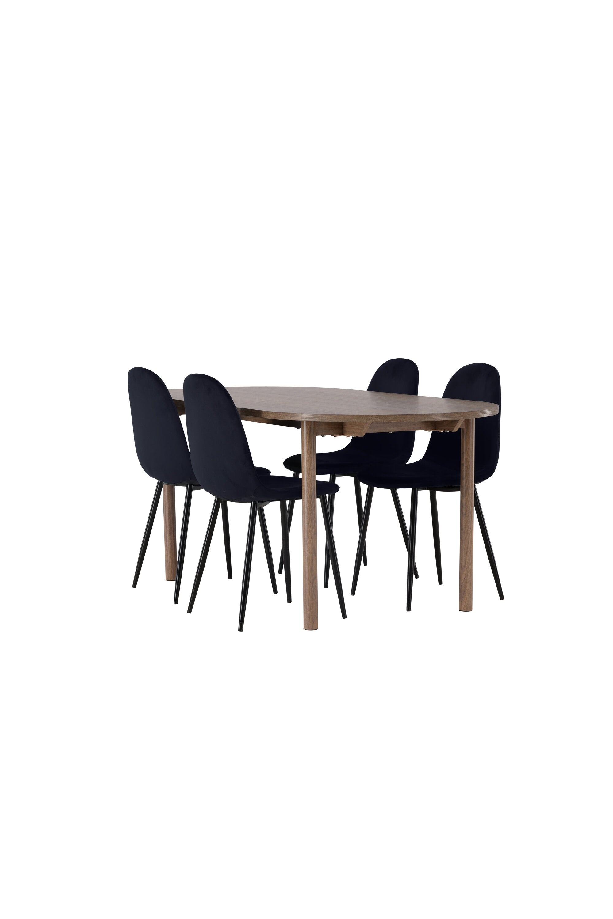 Esszimmer Set Andy mit Stühlen Polar in Natur/Schwarz präsentiert im Onlineshop von KAQTU Design AG. Esszimmerset ist von Venture Home