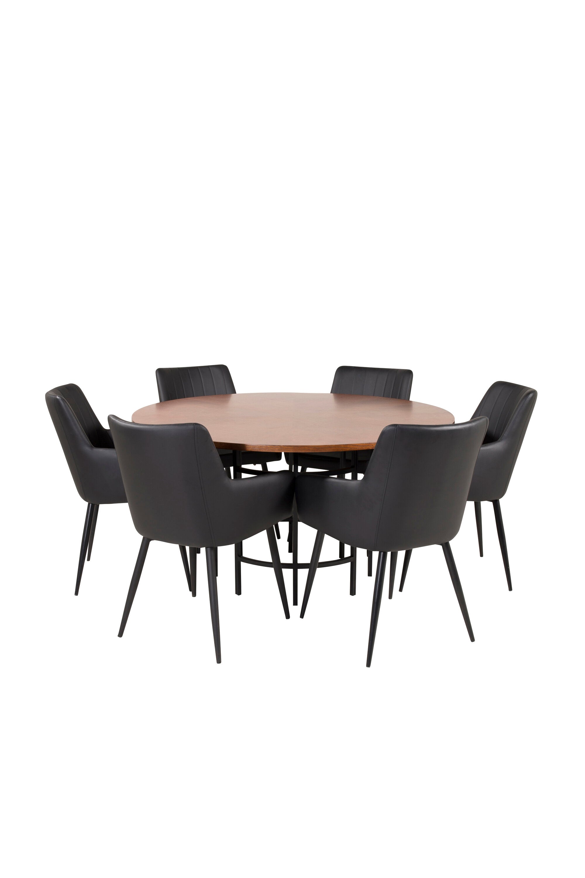 Esszimmer Set Copenhagen mit Stuhl Comfort in Braun schwarz präsentiert im Onlineshop von KAQTU Design AG. Esszimmerset ist von Venture Home