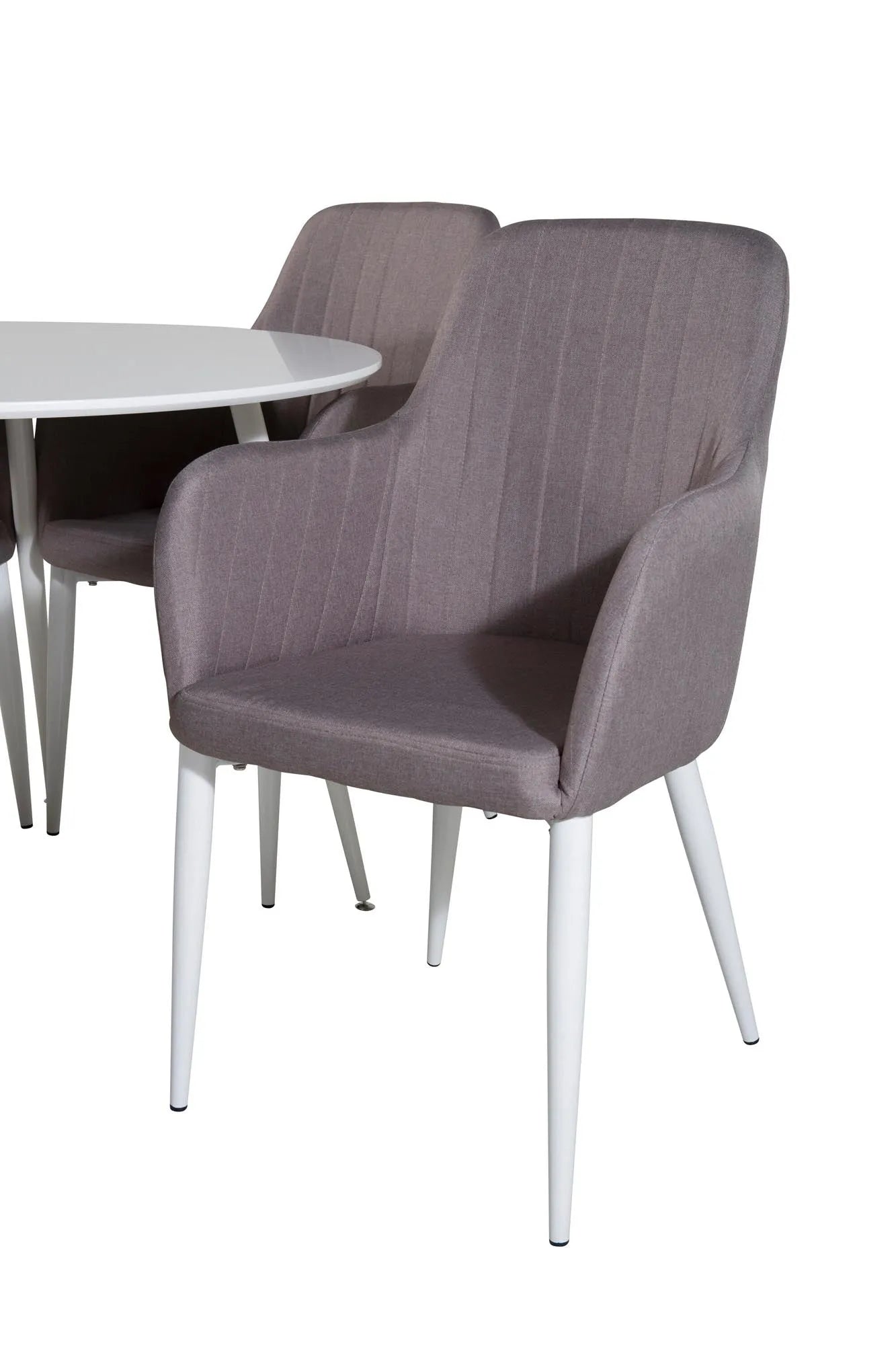 Esszimmer Set Plaza mit Stuhl Comfort in Weiss/Grau/Weiss präsentiert im Onlineshop von KAQTU Design AG. Esszimmerset ist von Venture Home