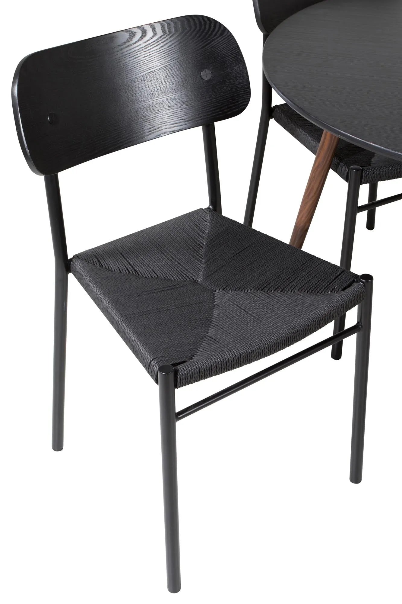 Esszimmer Set Plaza mit Stuhl Polly in Schwarz Schwarz präsentiert im Onlineshop von KAQTU Design AG. Esszimmerset ist von Venture Home