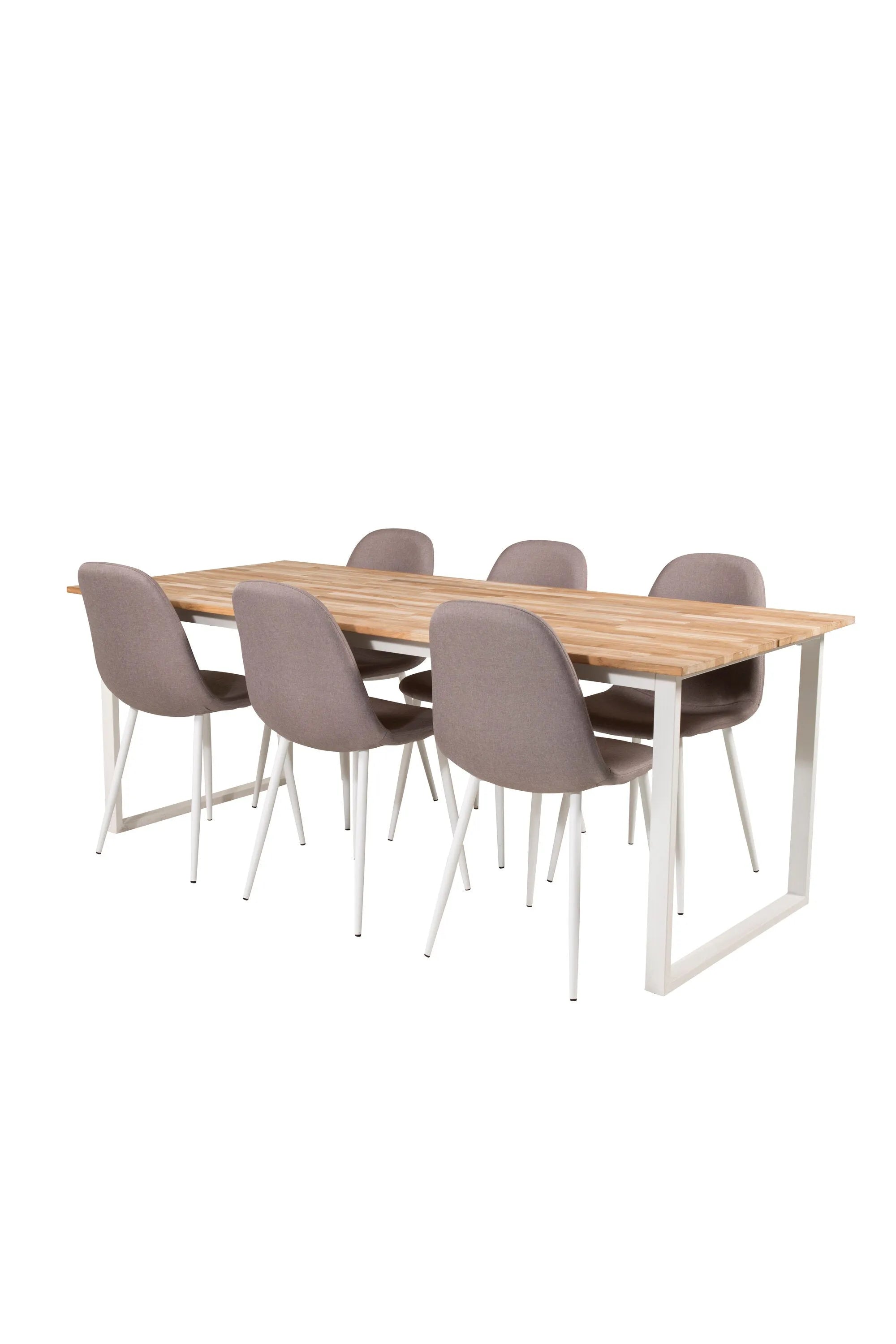 Esszimmer Set Cirebon mit Stuhl Polar in Natur/Grau/Weiss präsentiert im Onlineshop von KAQTU Design AG. Esszimmerset ist von Venture Home