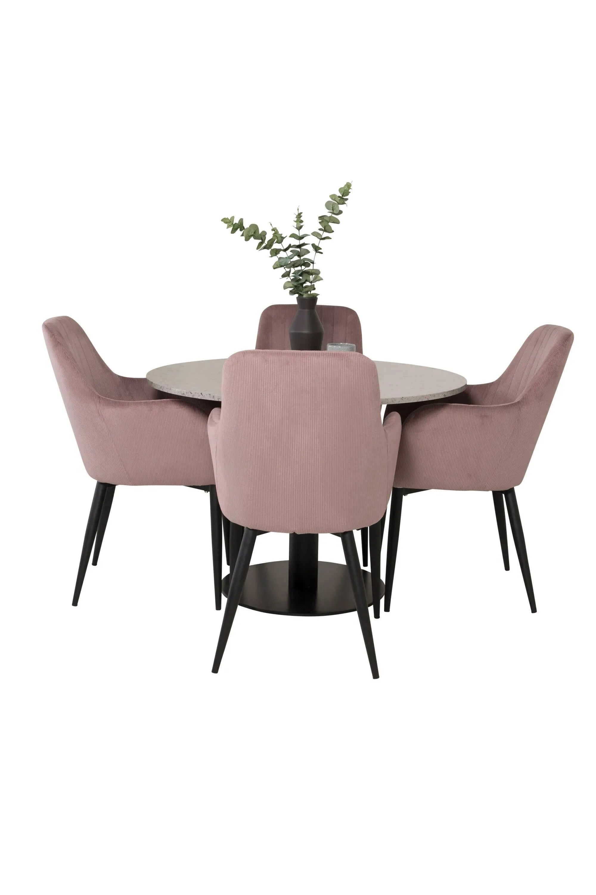 Esszimmer Set Razzia mit Stuhl Comfort in Grau schwarz präsentiert im Onlineshop von KAQTU Design AG. Esszimmerset ist von Venture Home