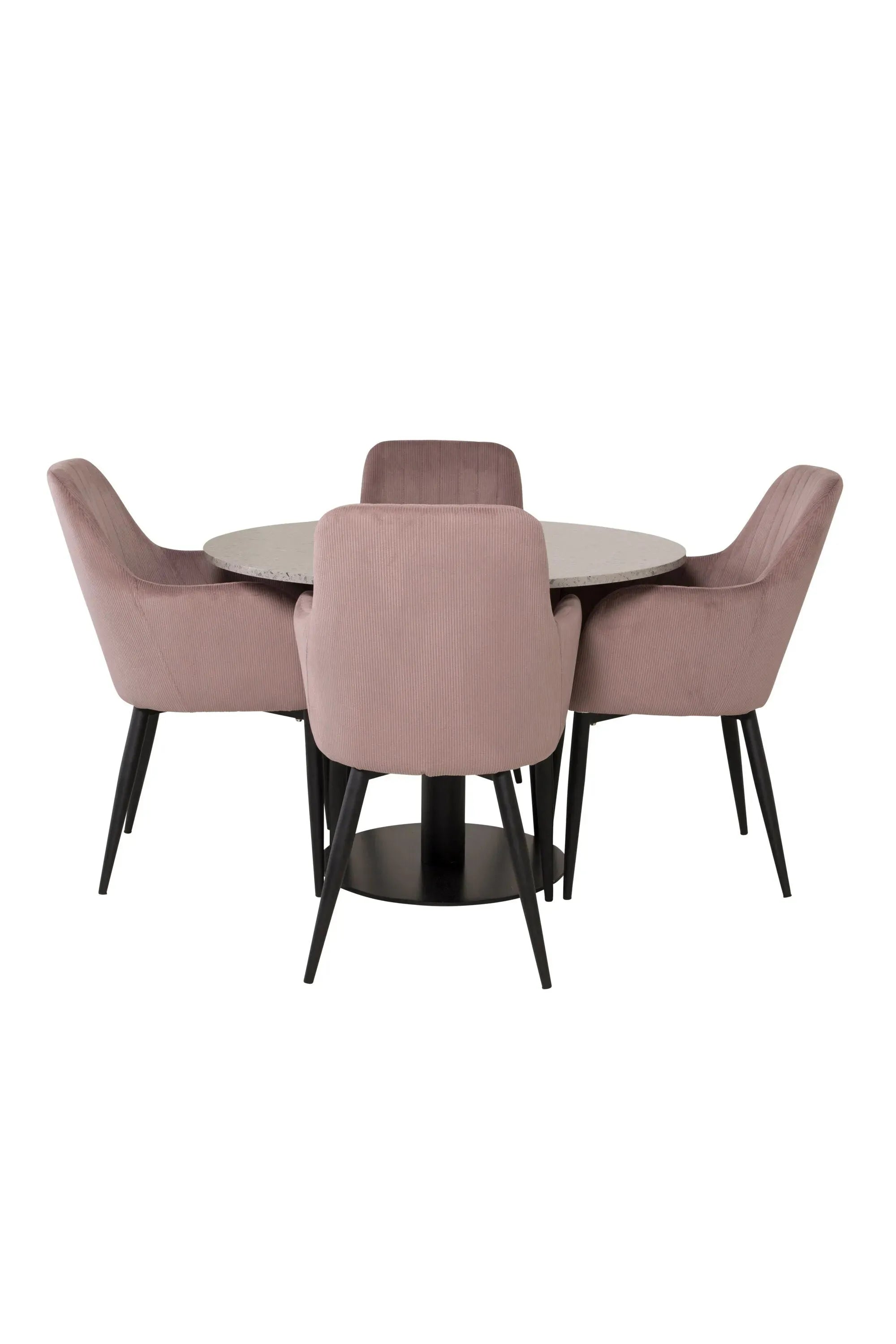 Esszimmer Set Razzia mit Stuhl Comfort in Grau schwarz präsentiert im Onlineshop von KAQTU Design AG. Esszimmerset ist von Venture Home